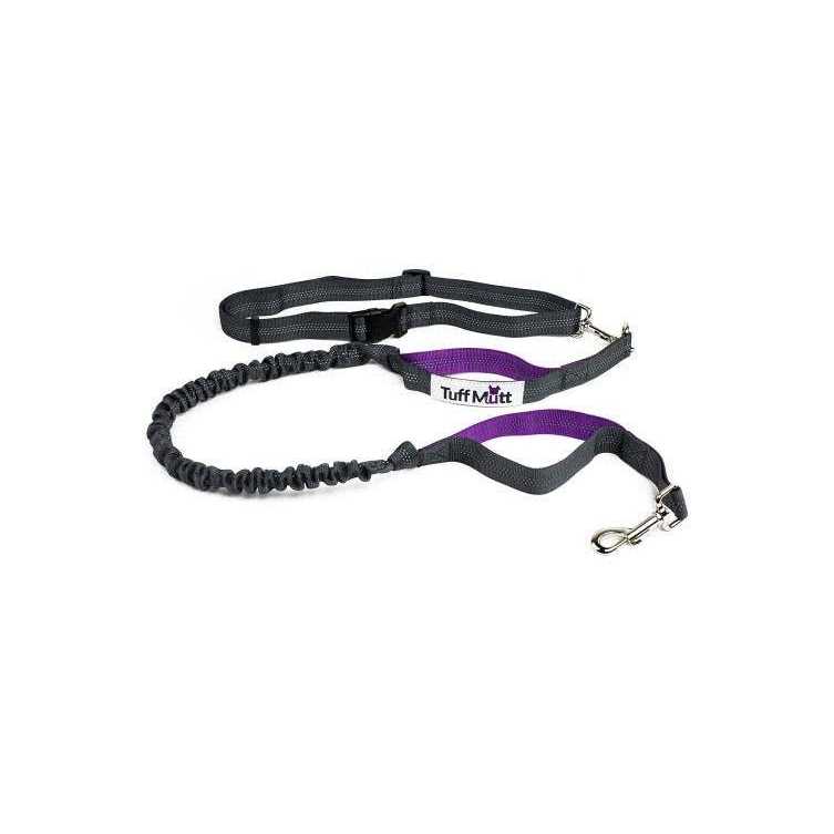 Alternative view of Tuff Mutt Hands Free Dog Leash for Running Walking Hiking Durable Dual-Handle Bungee Leash