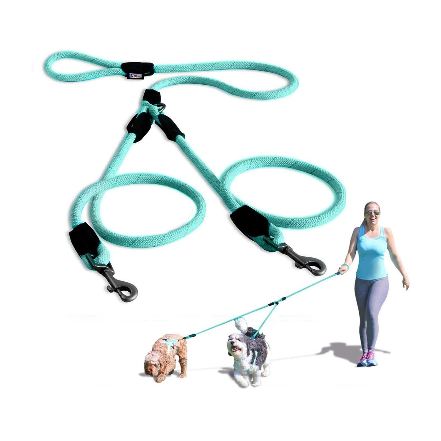 Pawtitas 2 Dog Reflective Rope Dog Leash