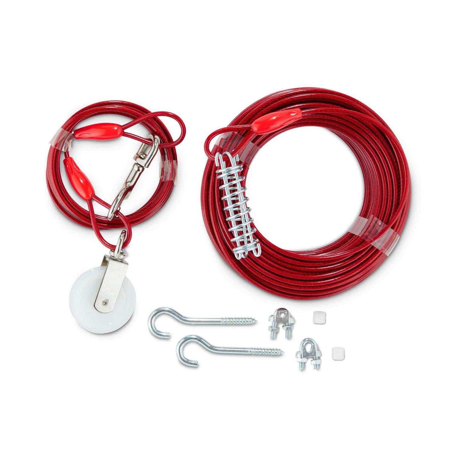 EveryYay Stretch Your Legs Canine Zipline 100' XL Dog Tie-Out Cable with Trolley | Petco