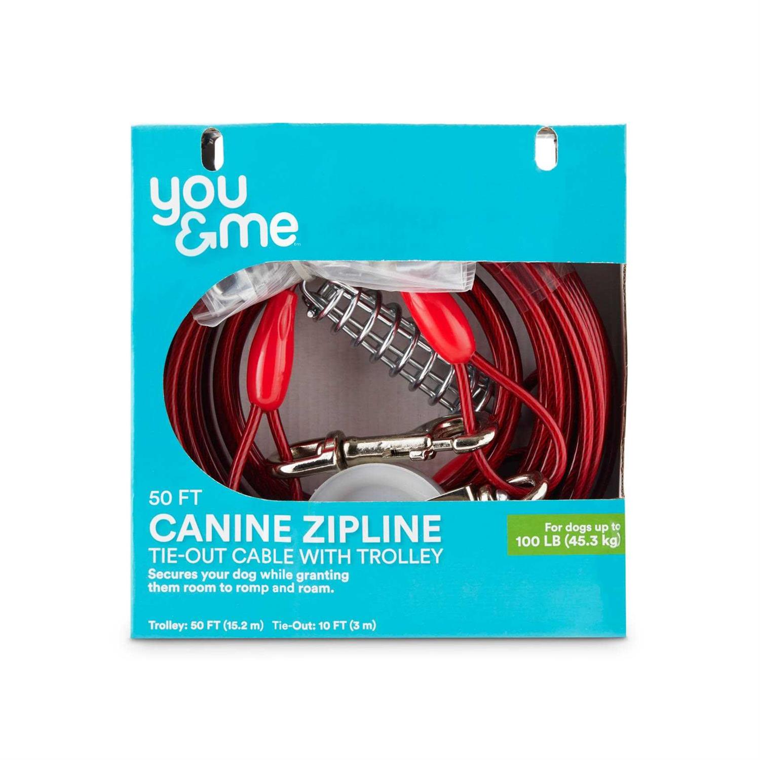 Alternative view of EveryYay Stretch Your Legs Canine Zipline 100' XL Dog Tie-Out Cable with Trolley | Petco
