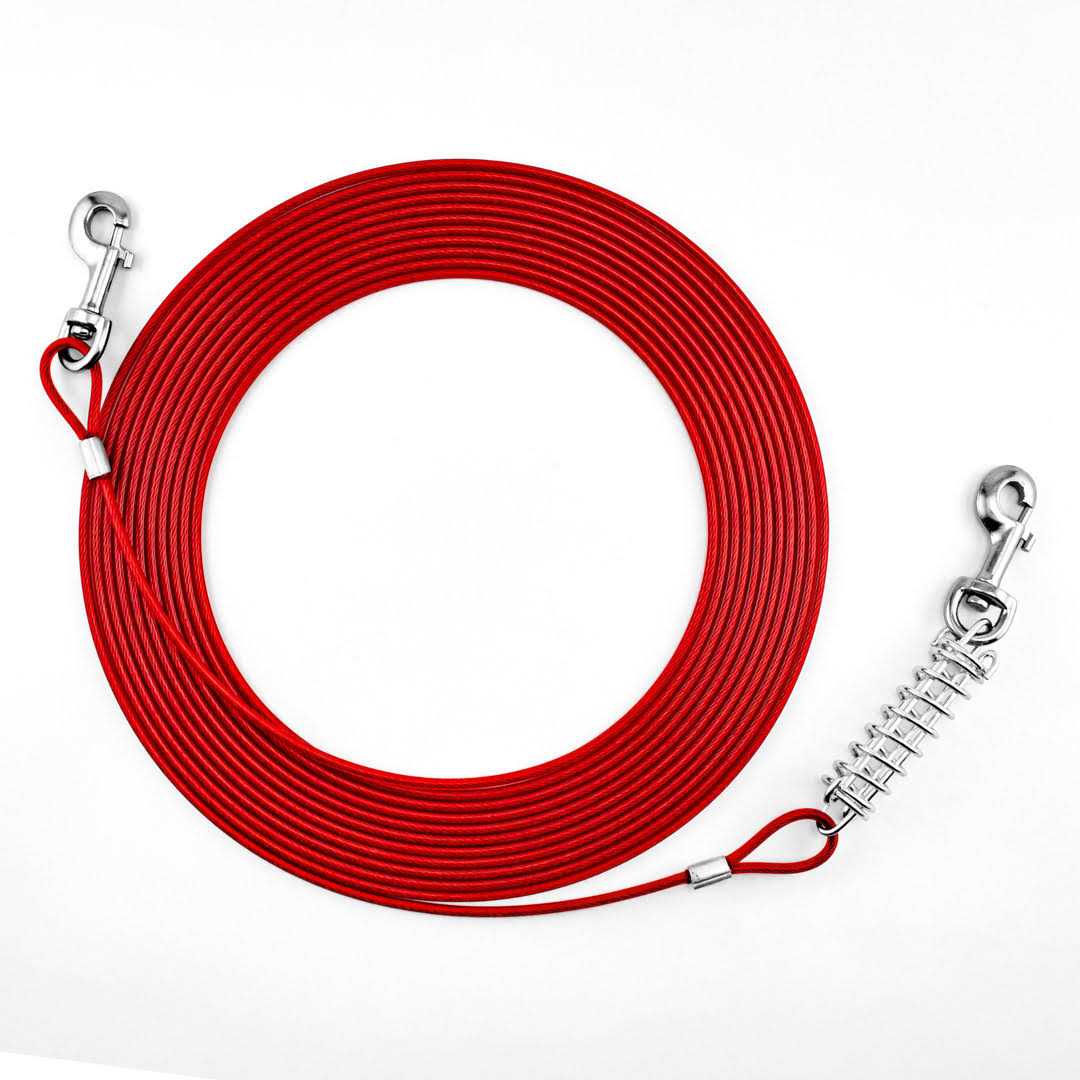 Ruffin'It 29230 Cable Tie-Out with Cushioning Spring Heavy-Duty