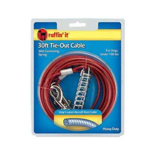 Alternative view of Ruffin'It 29230 Cable Tie-Out with Cushioning Spring Heavy-Duty