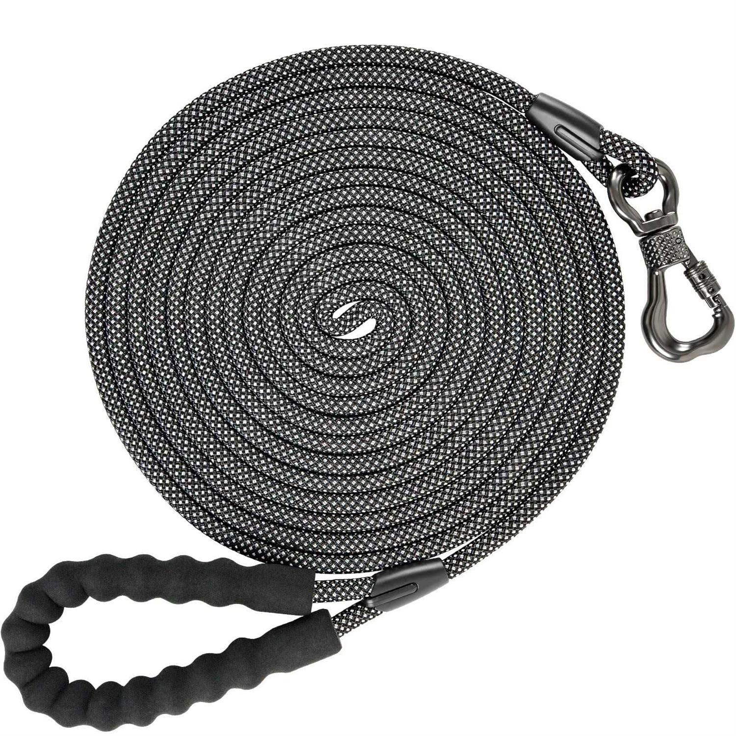 NTR Training Leash for Dogs Rope Dog Leash with Swivel Lockable Hook and Comfortable Padded Handle