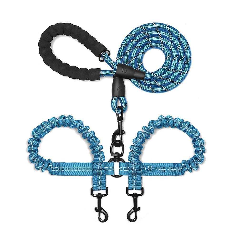 iYoShop Double Dog Leash 360 Swivel No Tangle Dual Dog Walking Leash
