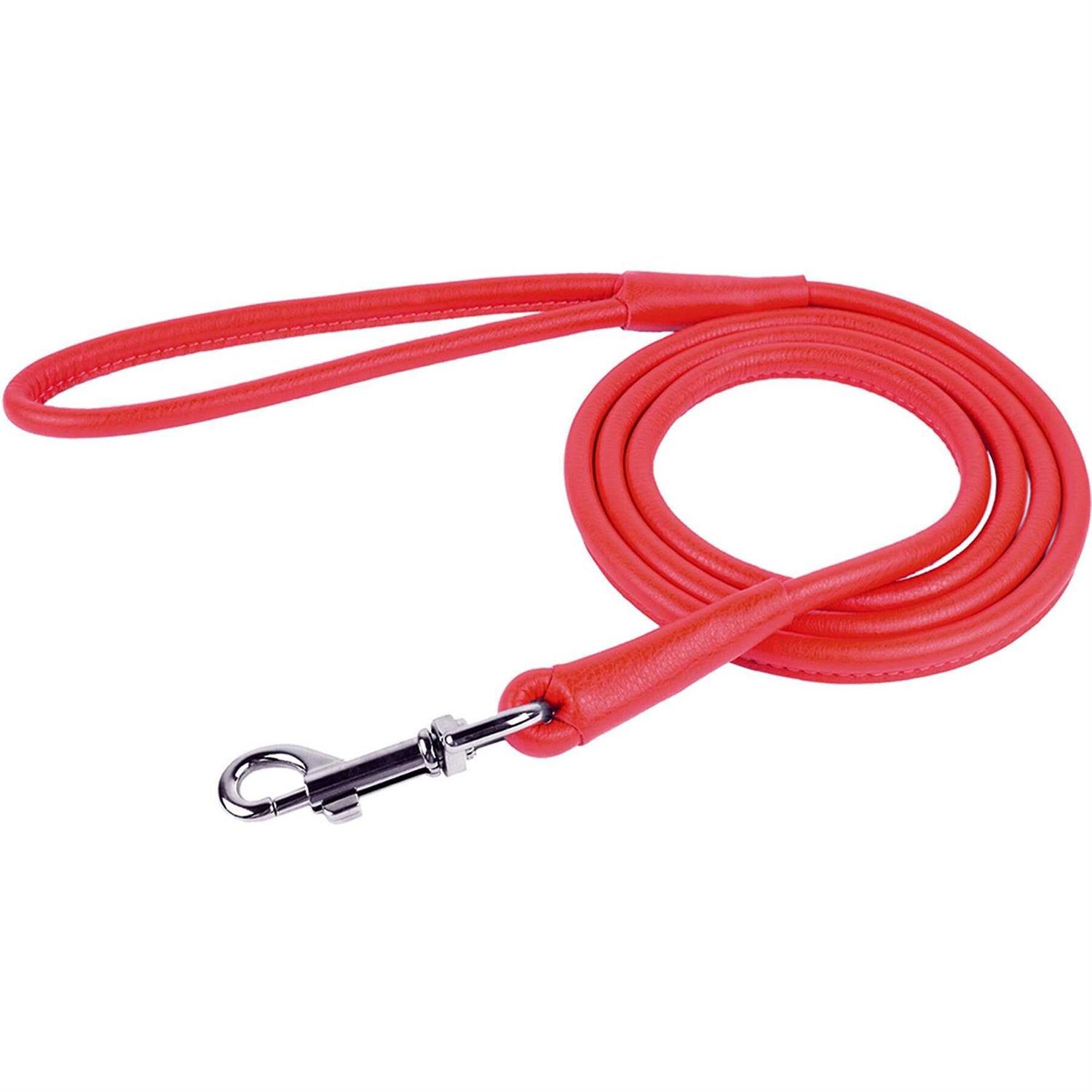 CollarDirect Rolled Leather Dog Leash 4ft Soft Padded Training Leather Dog Lead 6ft