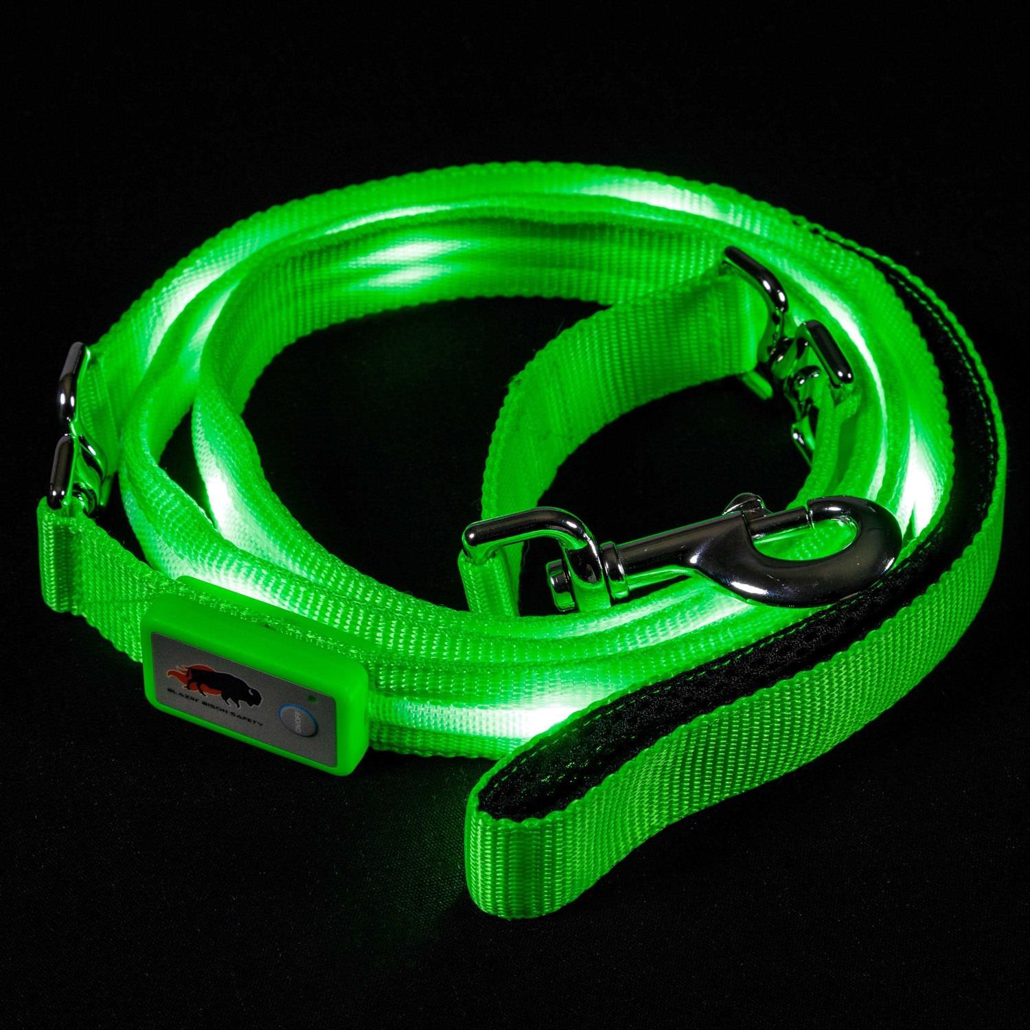 Blazin Safety LED Dog Leash USB Rechargeable Flashing Light