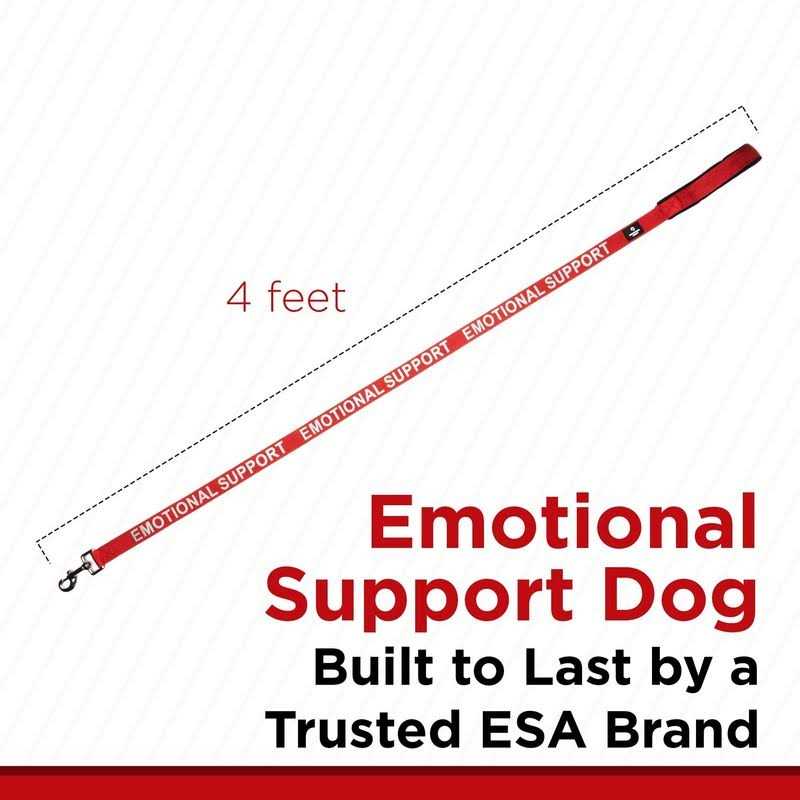 Alternative view of Industrial Puppy Emotional Support Dog Leash Wrap with Neoprene Handle and Reflective Emotional Support Lettering