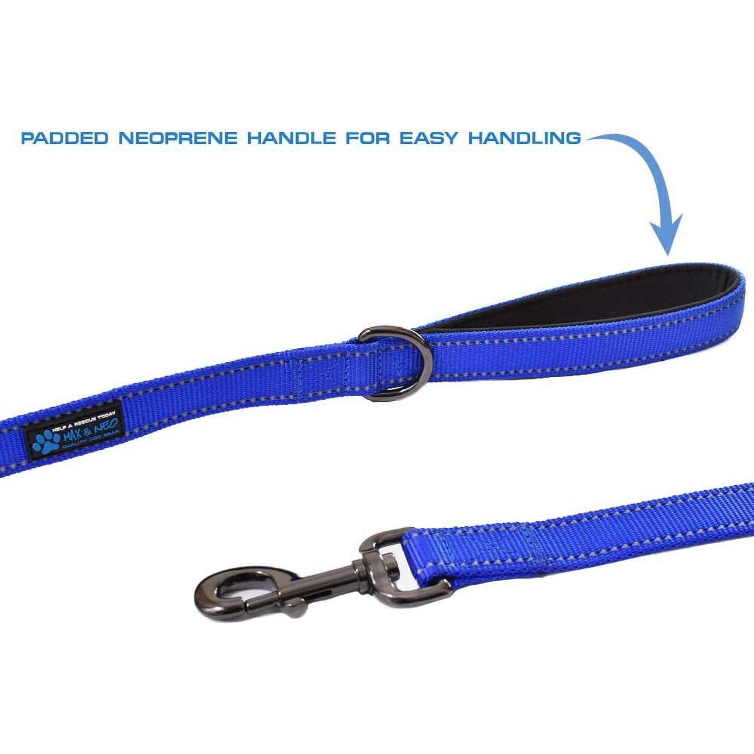 Alternative view of Max and Neo Double Handle Traffic Dog Leash Reflective We Donate a Leash to a Dog Rescue for Every Leash Sold