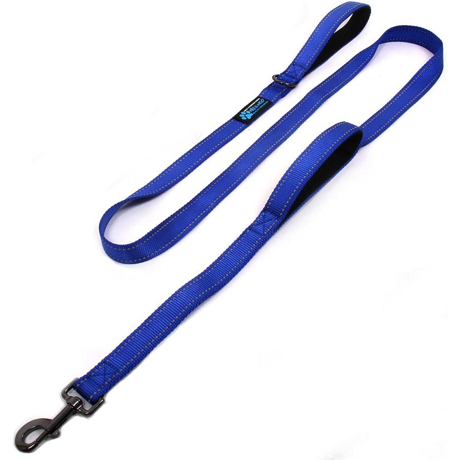 Max and Neo Double Handle Traffic Dog Leash Reflective We Donate a Leash to a Dog Rescue for Every Leash Sold