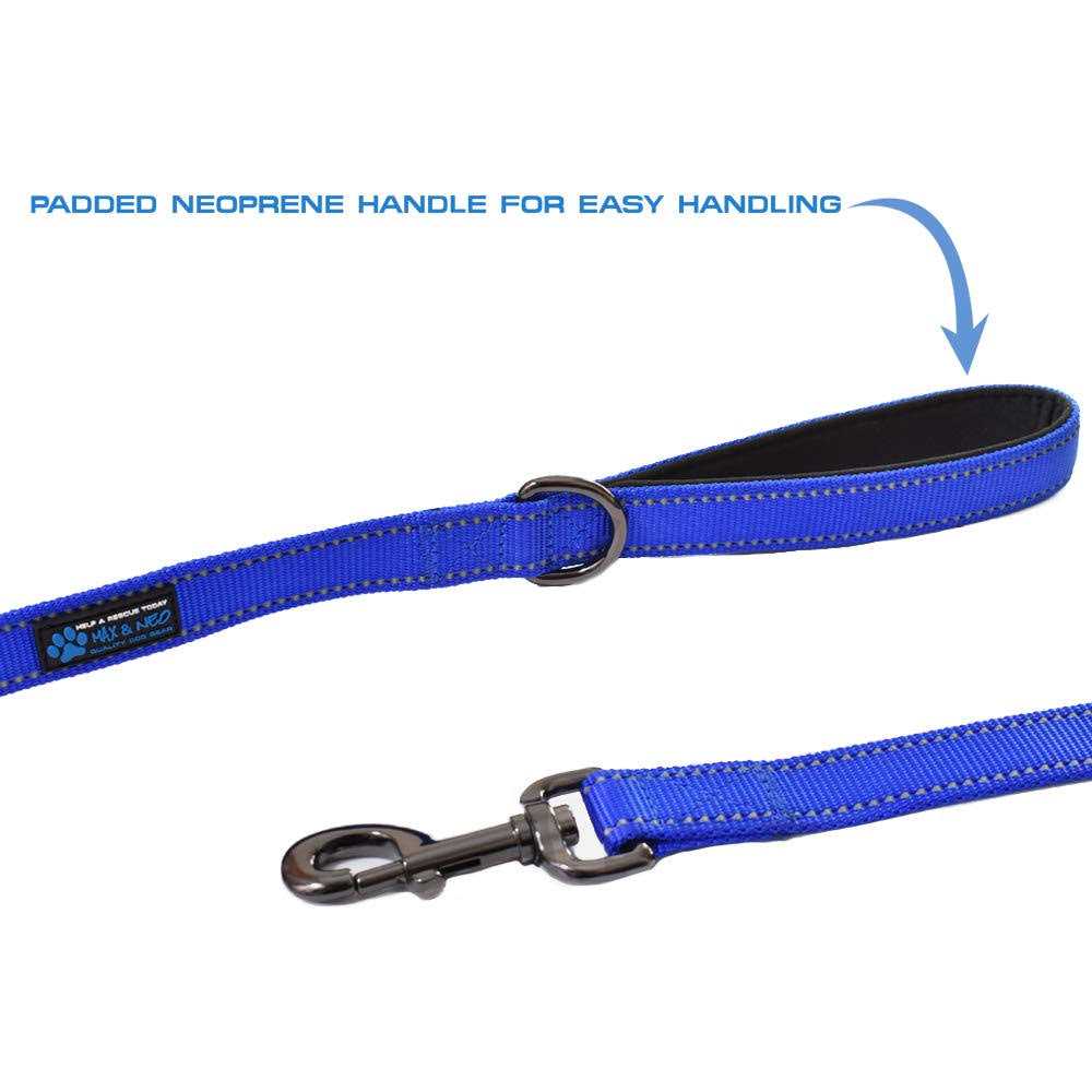 Alternative view of Max and Neo Double Handle Traffic Dog Leash Reflective We Donate a Leash to a Dog Rescue for Every Leash Sold