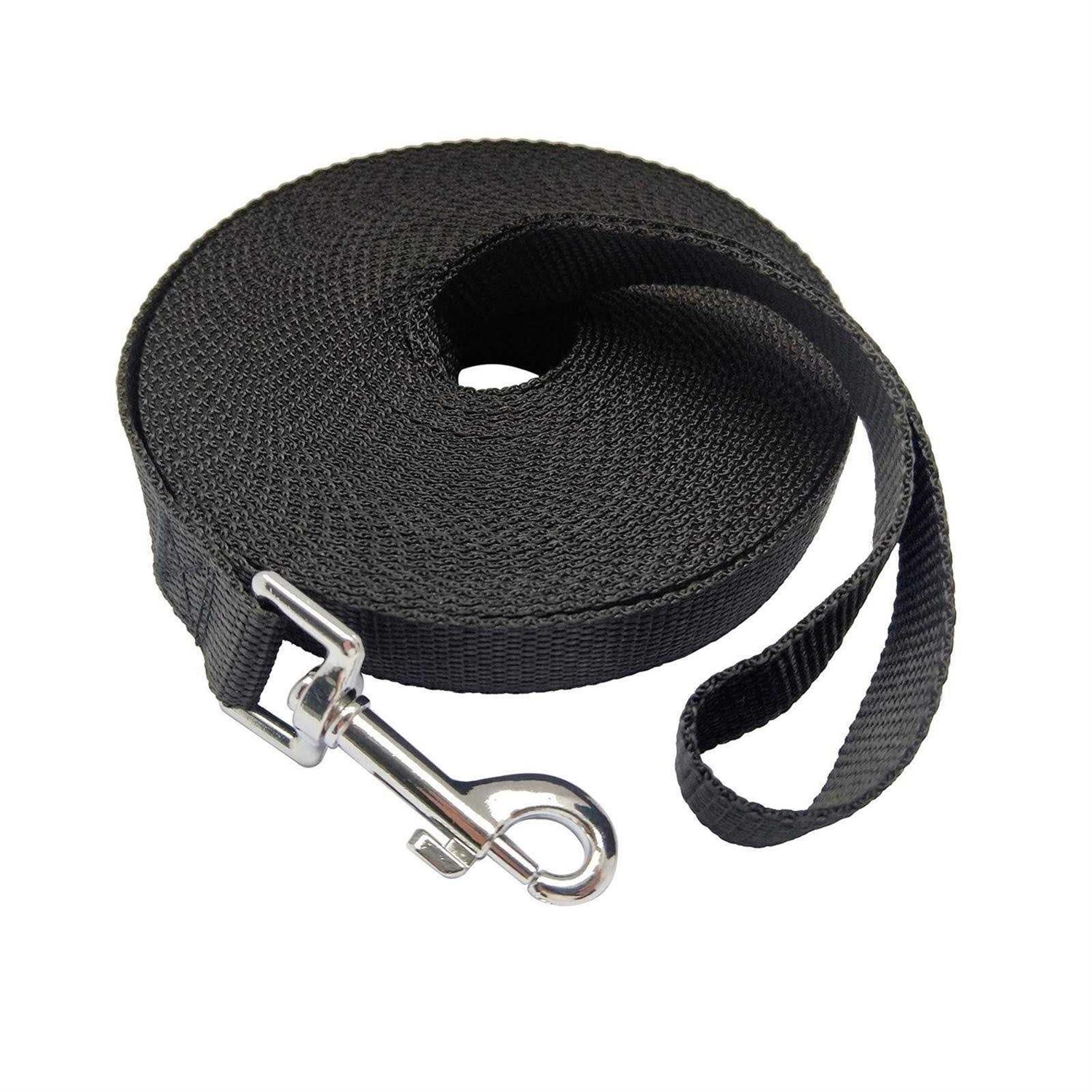 Nylon Training Dog Leash for Small Medium Large Dogs 15ft 20ft 30ft 50ft Long Leash Dog/Puppy Lead for Obedience Recall Training