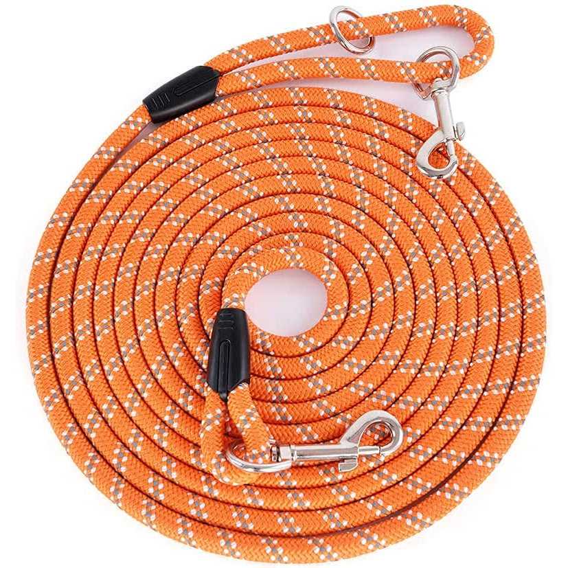 Lanwandeng Long Dog Leash for Dog Training 10FT/16FT/30FT/50FT/100FT Reflective Threads Check Cord Dog Leash