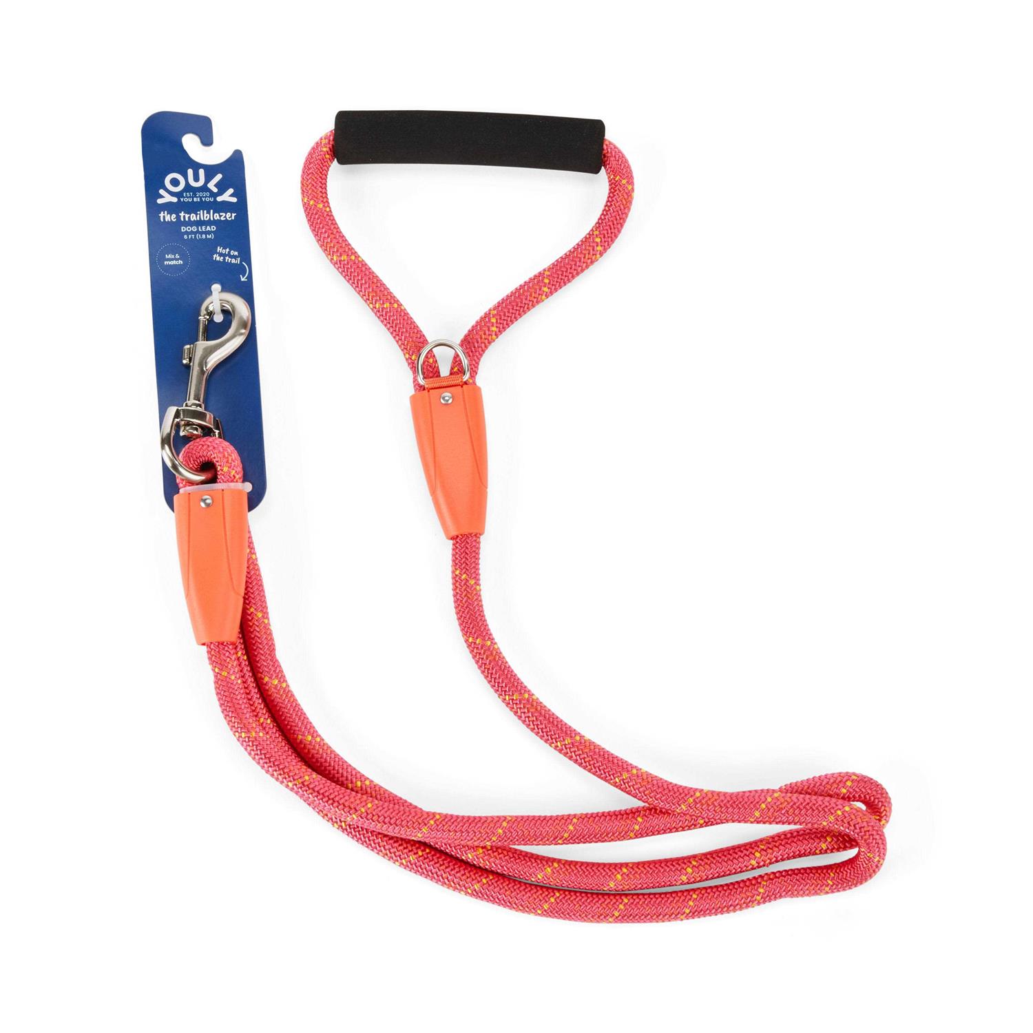Youly Rope 6' Pink & Orange Dog Lead