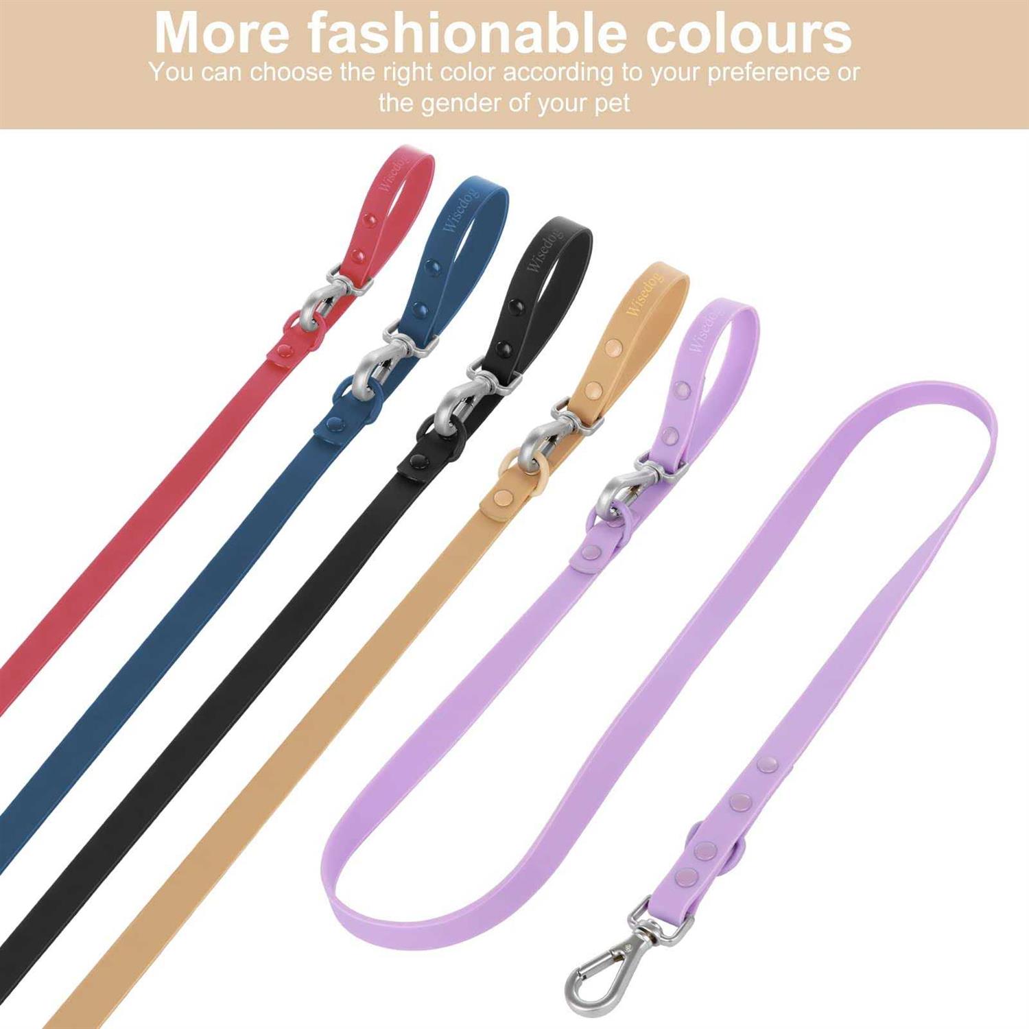 Alternative view of Wisedog Waterproof Dog Leash Standard Dog Leashes With 2 Hooks For Walking, Adjustable Lengths For Traffic Control Safety, Durable and Odor Proof