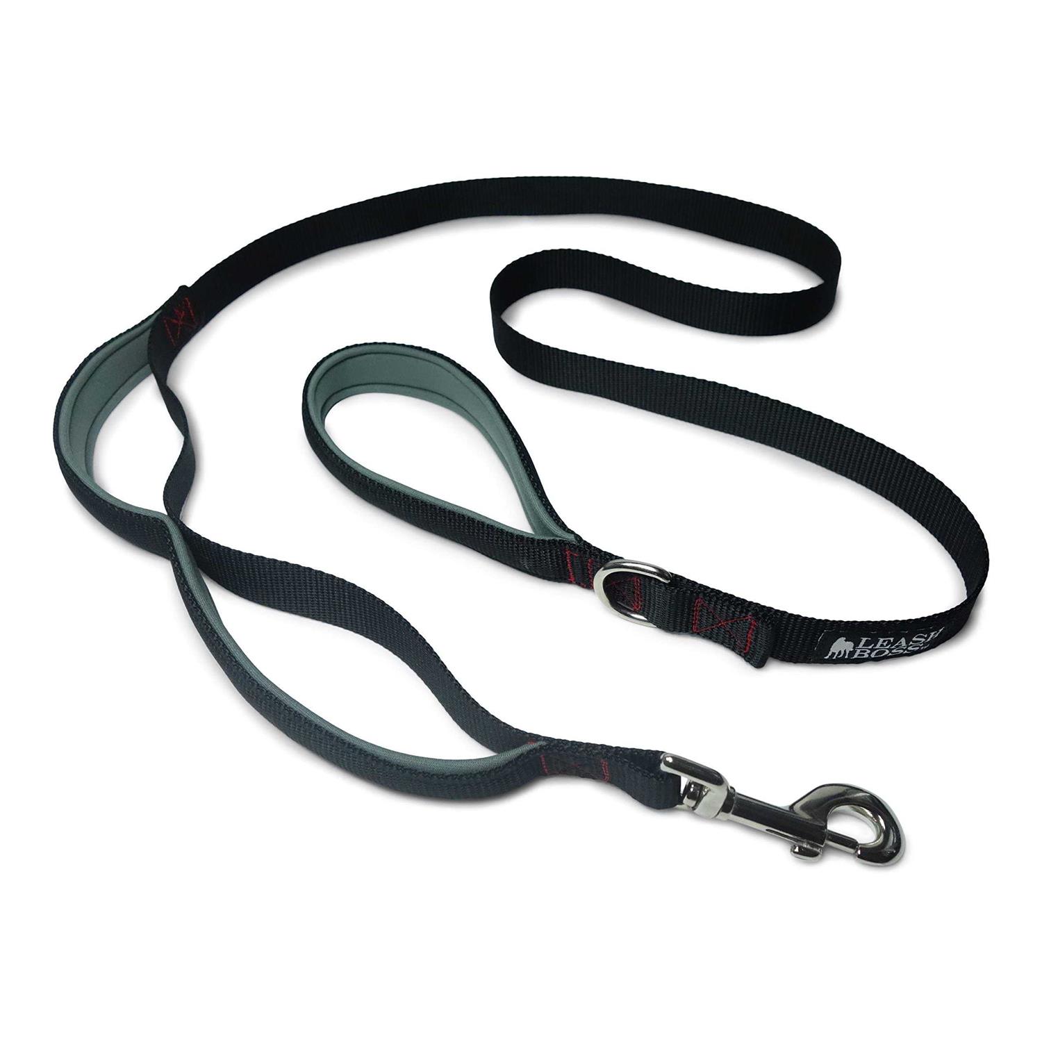 Leashboss Heavy Duty Dog Leash for Large Dogs Double Handle Training Lead for Walking Dogs