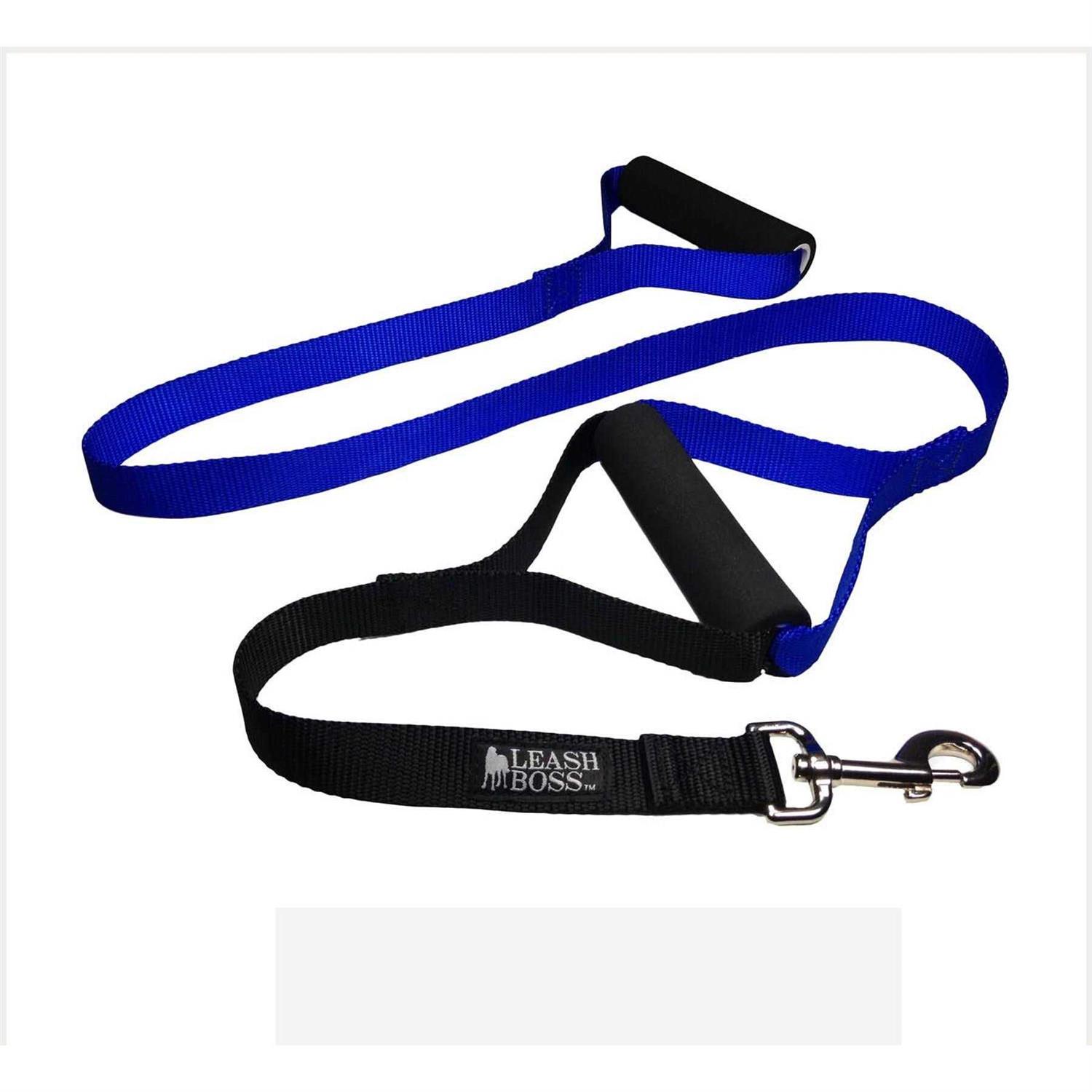 Leashboss Heavy Duty Dog Leash for Large Dogs Double Handle Training Lead for Walking Dogs