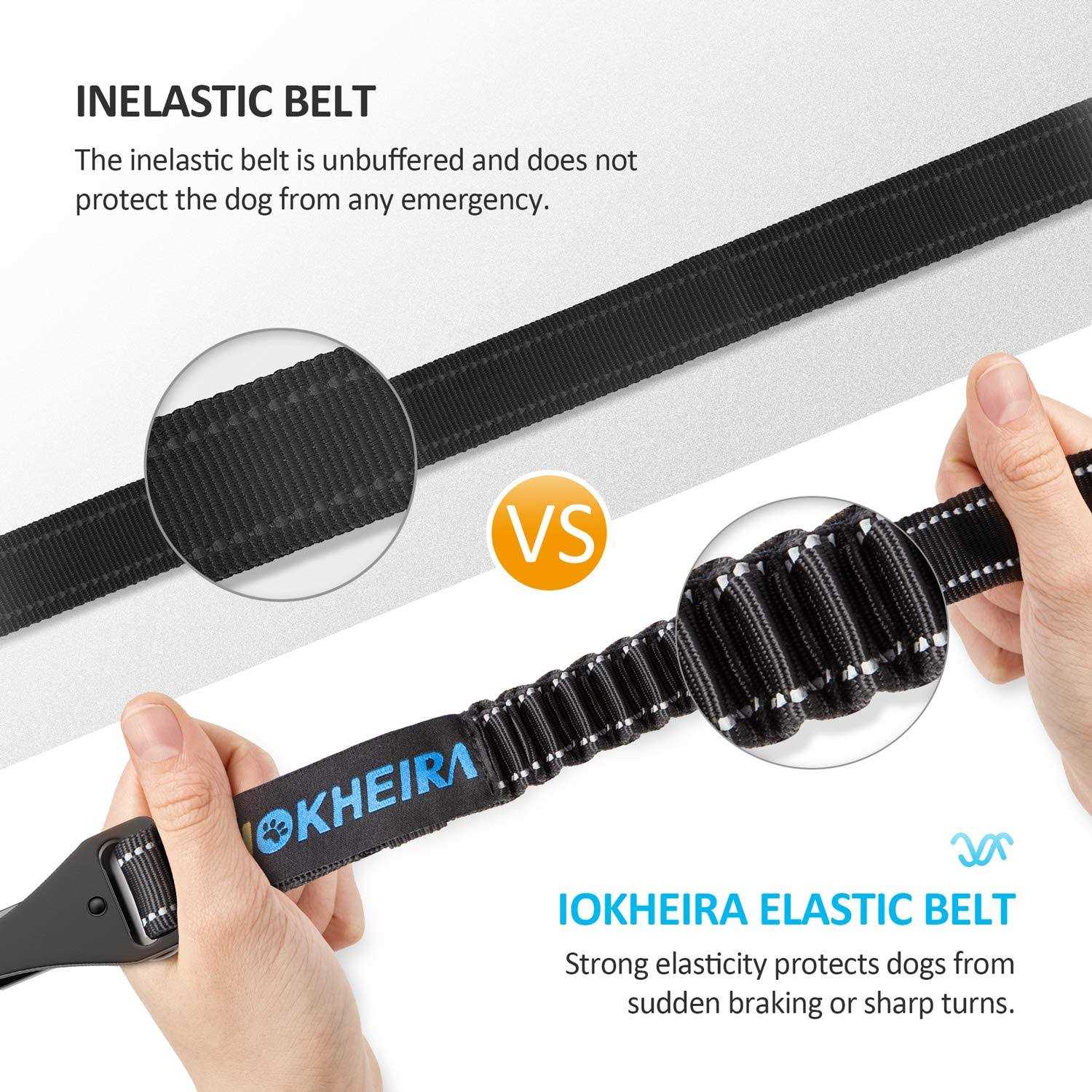 Alternative view of IOKHEIRA Dog Seat Belt Car Harness Seatbelt Car Reflective Bungee