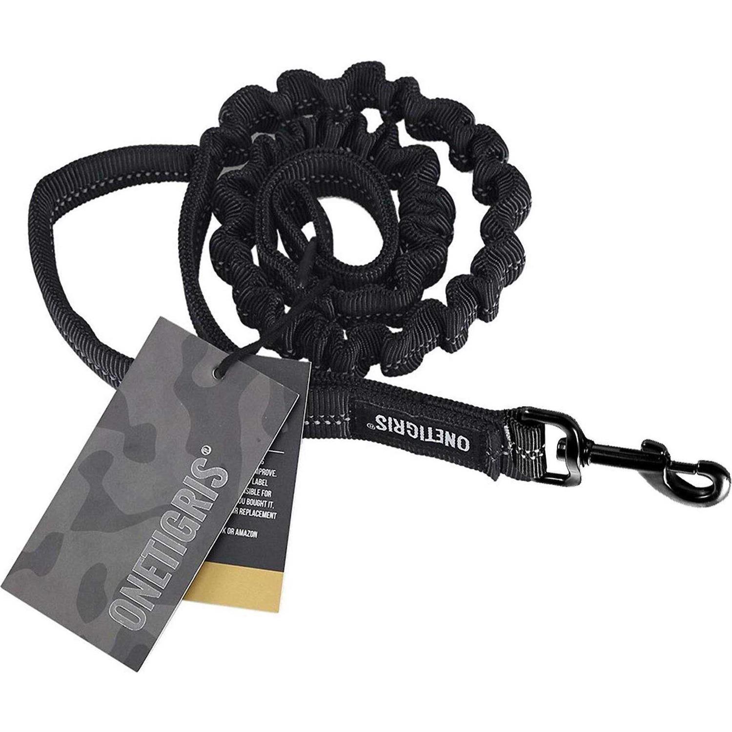 OneTigris Tactical Dog Training Bungee Leash with 2 Control Handle Quick Release Nylon Leads Rope