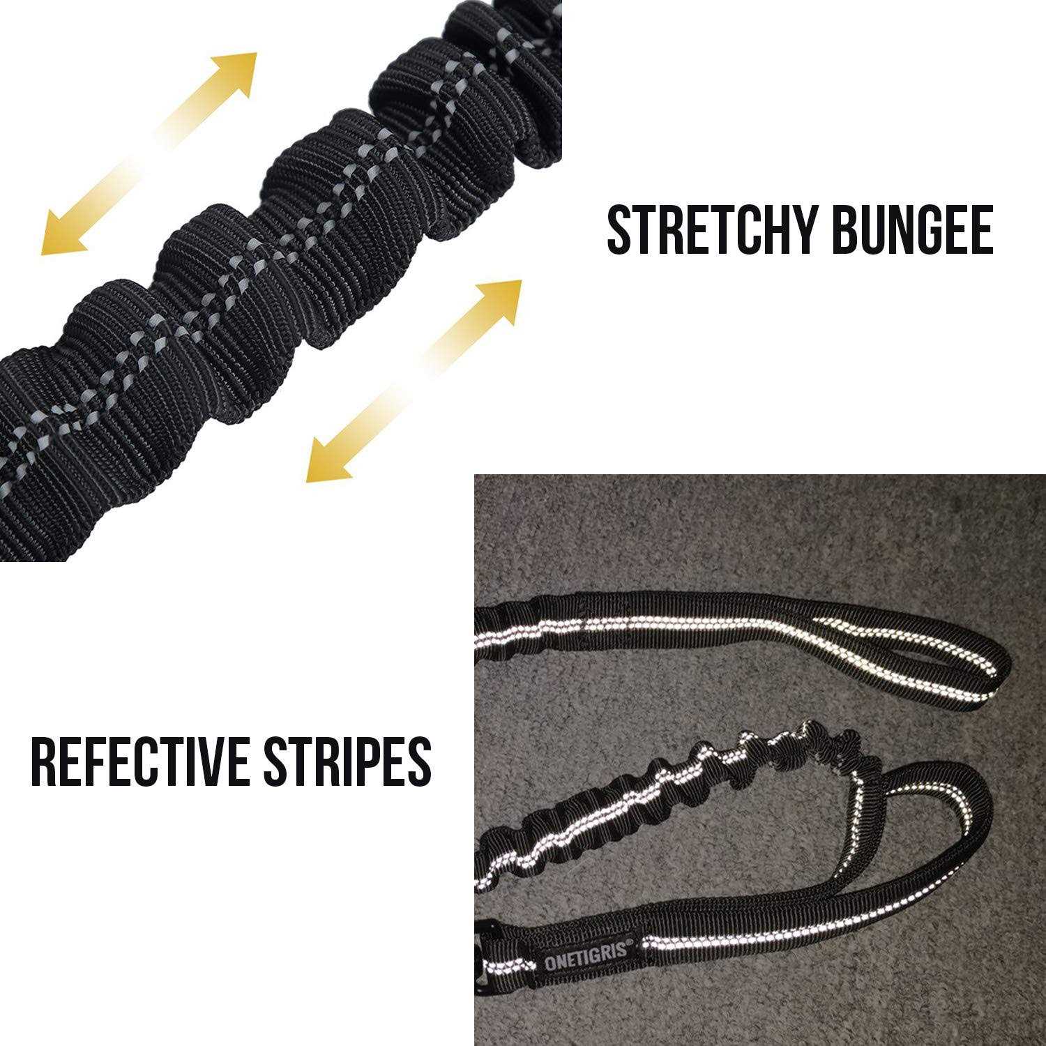 Alternative view of OneTigris Tactical Dog Training Bungee Leash with 2 Control Handle Quick Release Nylon Leads Rope
