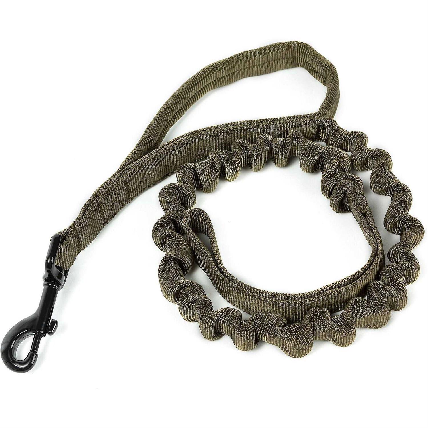 OneTigris Tactical Dog Training Bungee Leash with 2 Control Handle Quick Release Nylon Leads Rope