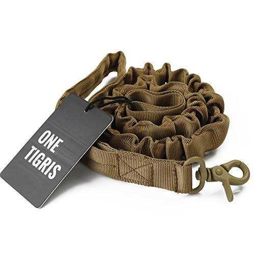 Alternative view of OneTigris Tactical Dog Training Bungee Leash with 2 Control Handle Quick Release Nylon Leads Rope