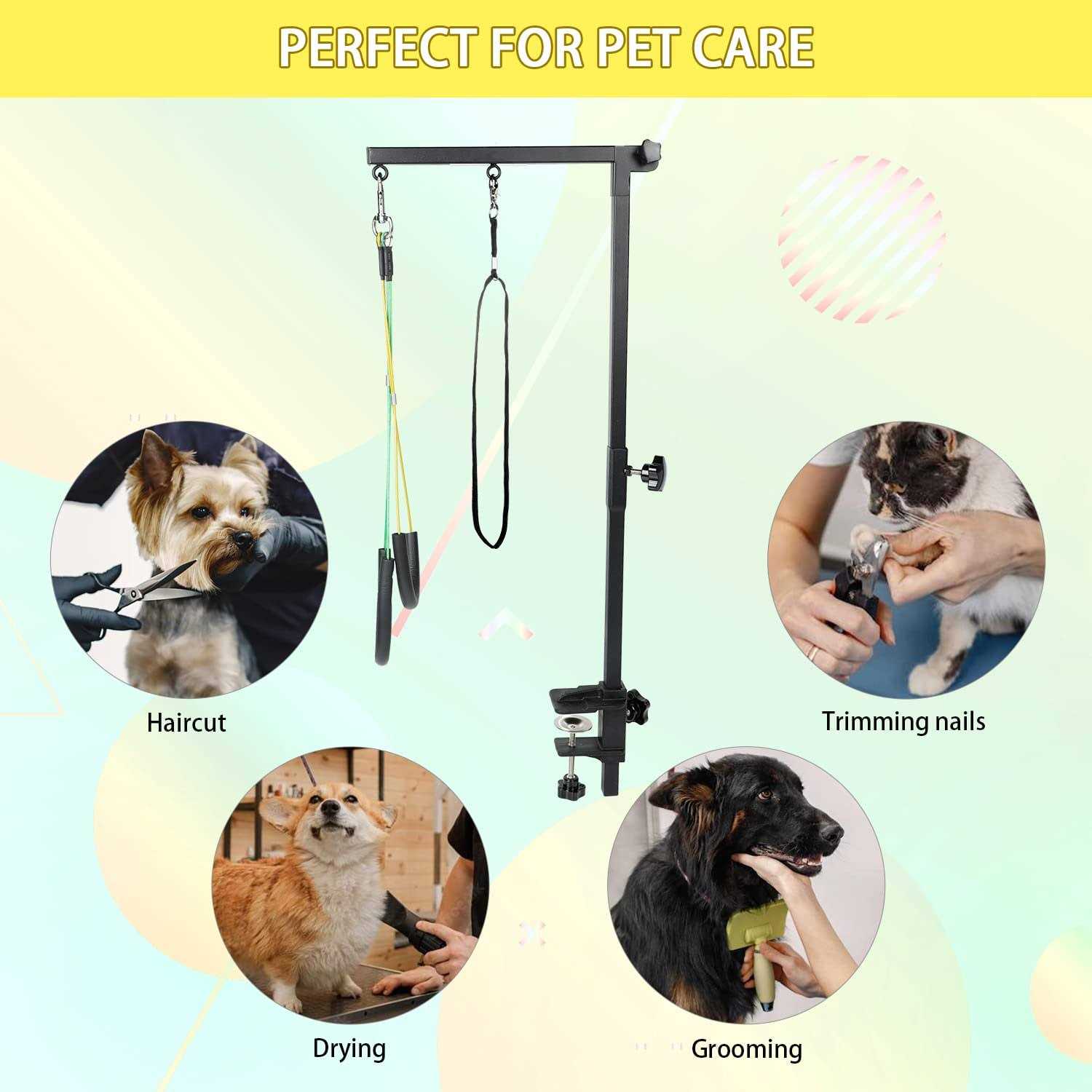 Alternative view of EGFKI Dog-Grooming-Arm 35 Adjustable Pet Grooming Table Arm with Clamp