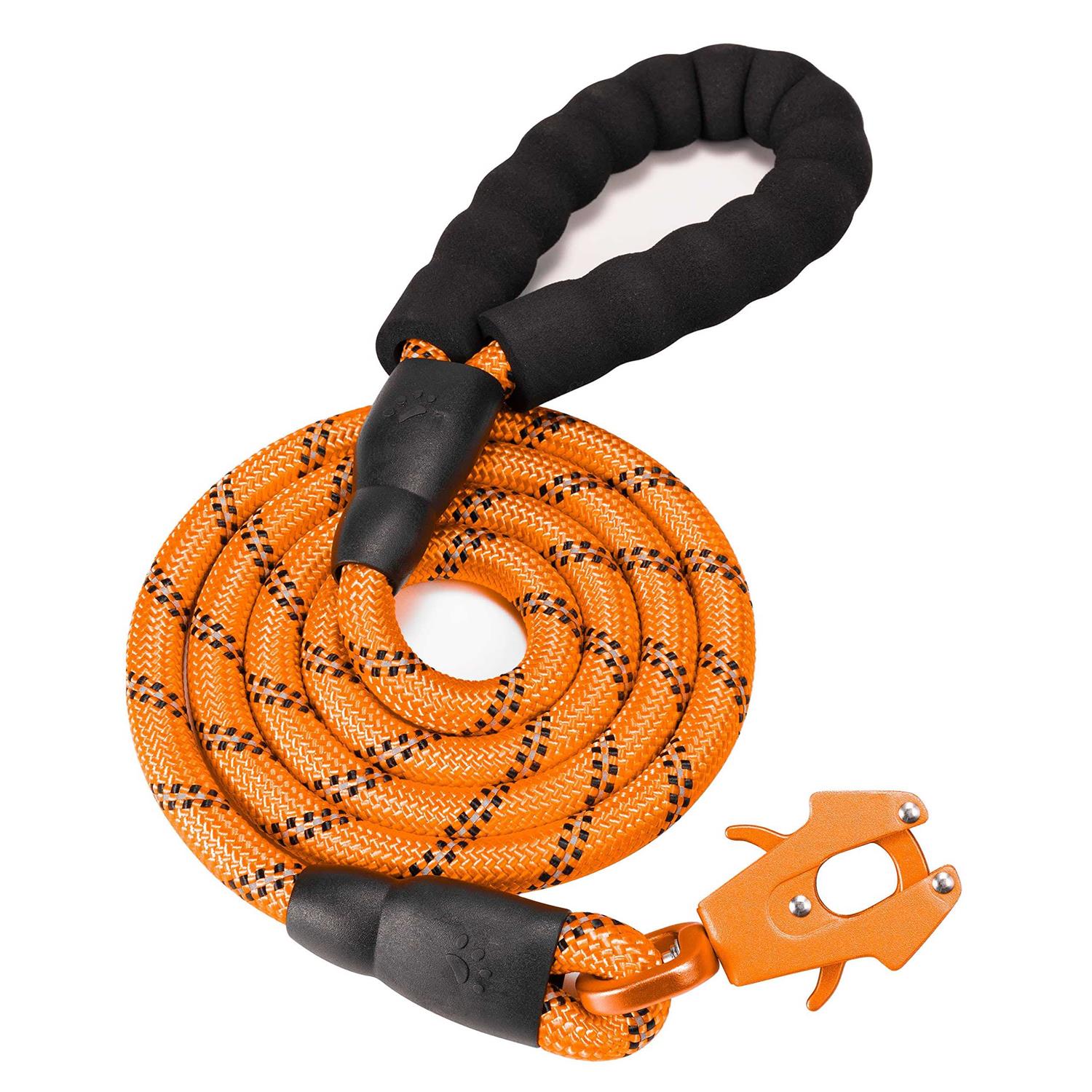 GEIT 2/4/5/6FT Dog Leash Heavy Duty Dog Rope Leash Reflective Nylon Pet Leash with Aluminum Quick Release/Locking Tactical Frog Clip for Small