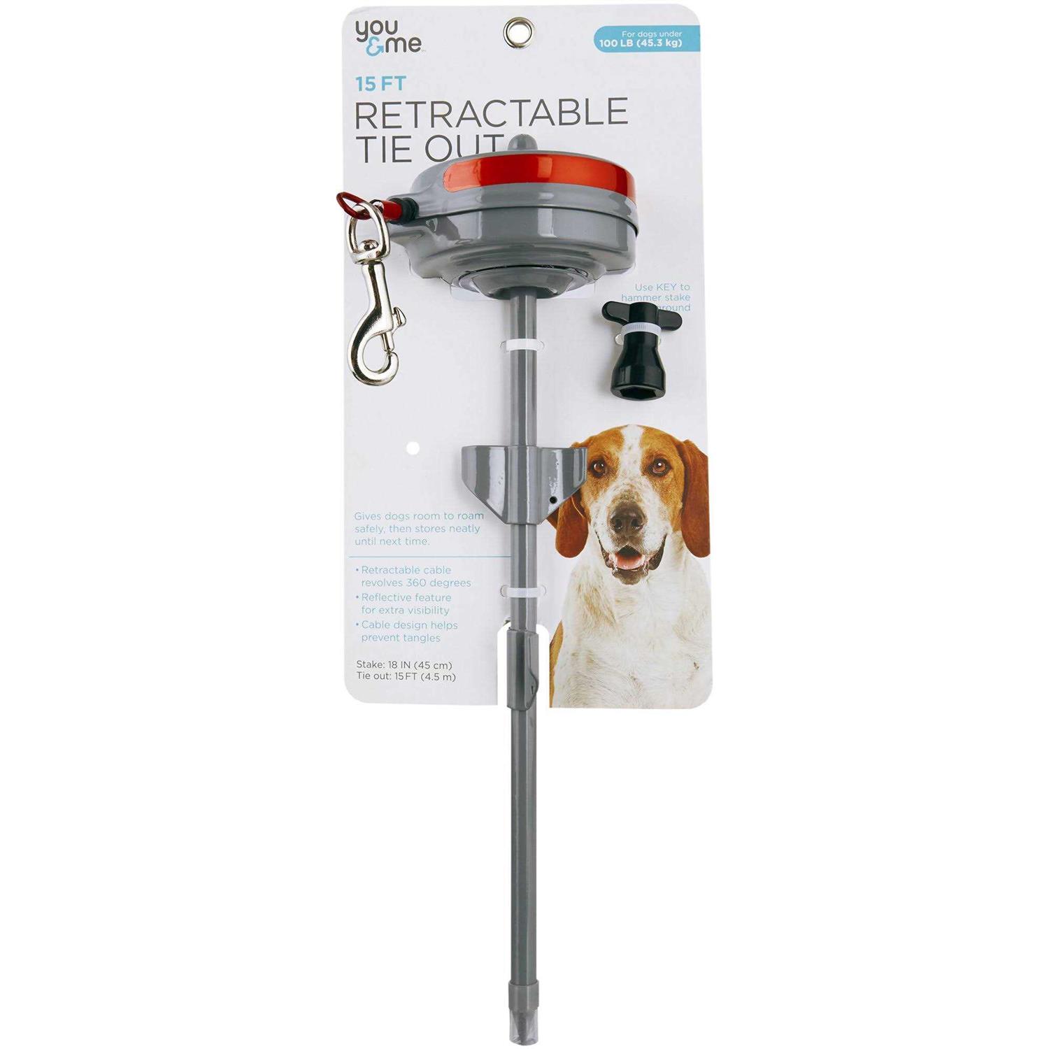 You Me Heavy Retractable Tie Out 15' L