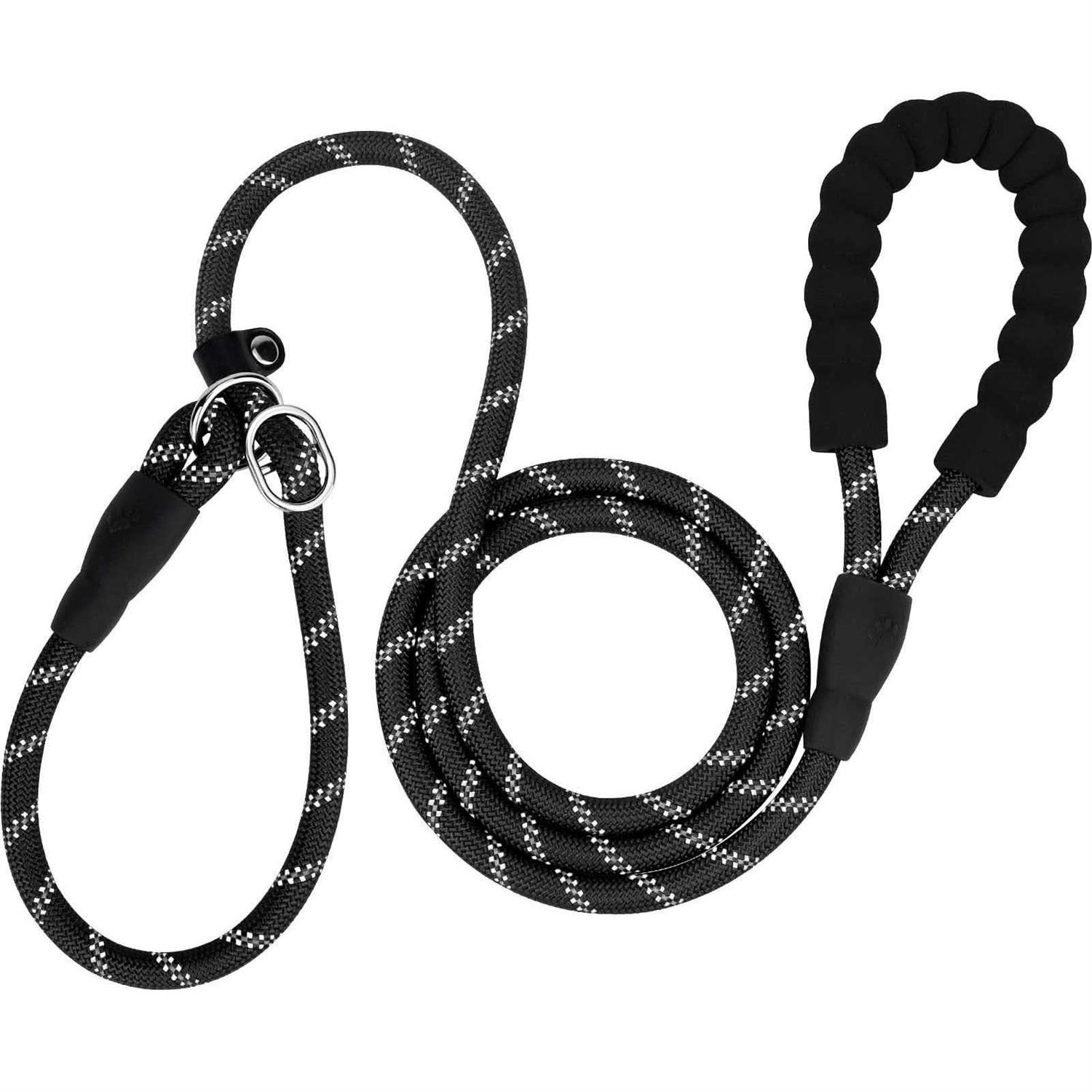 TagME 6 FT Slip Lead Dog Leash,12 colors,Reflective Strong Rope Slip Leash with Padded Handle,Durable No Pulling Pet Training Leash Dogs