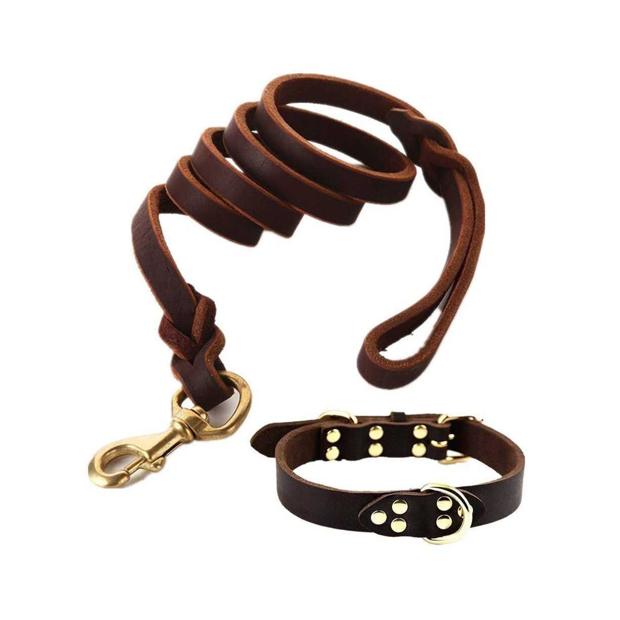 Alternative view of FAIRWIN Leather Dog Leash 6 Foot Braided Heavy Duty Training Leash for Large Medium Small Dogs