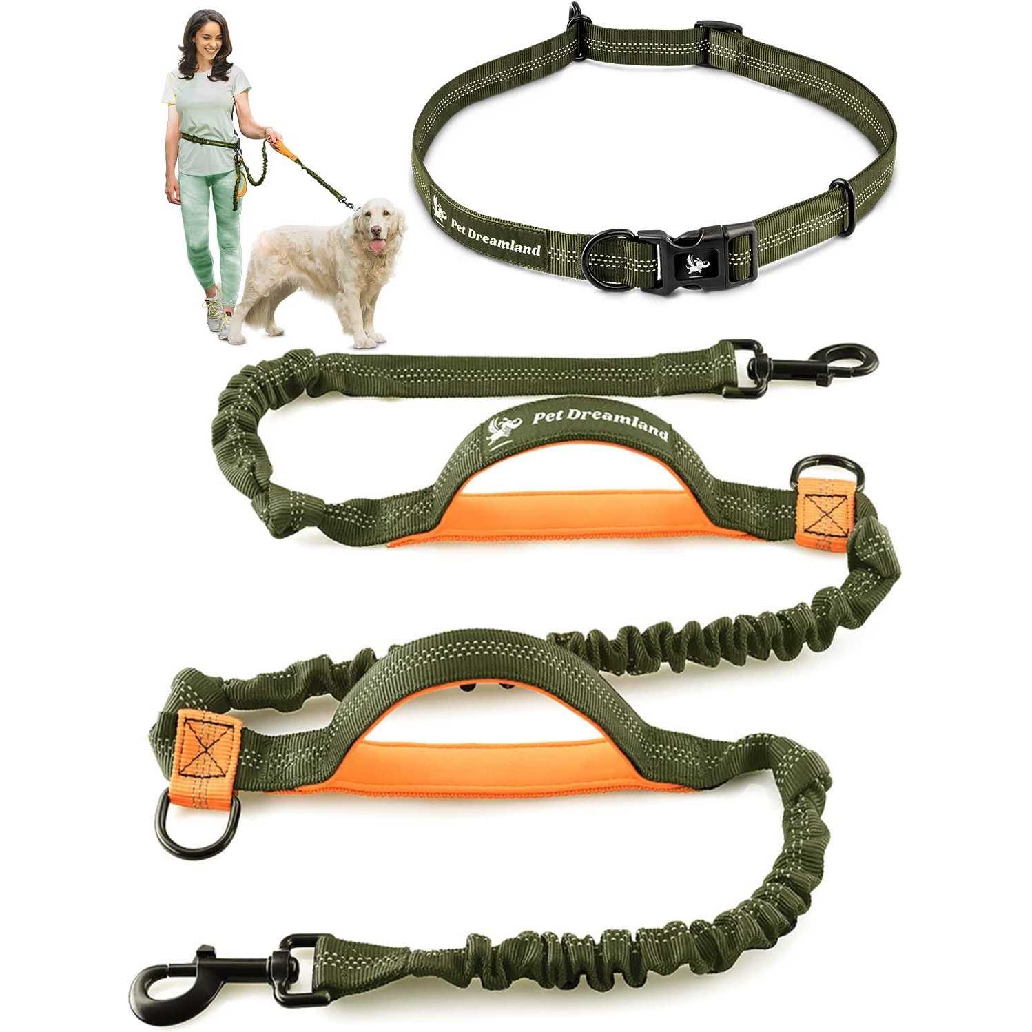 Pet Dreamland Exquisite Waist Leash for Dog Walking Large Dogs Hands Free Dog Leash