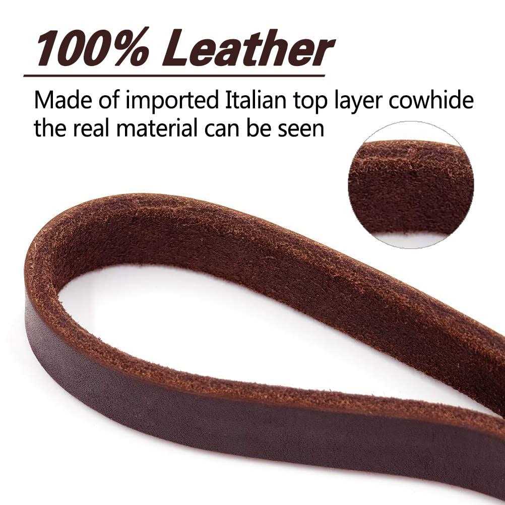 Alternative view of LWBMG Leather Dog Leash 6ft, Heavy Duty Dog Leash, Strong Durable Genuine Leather Braided Dog Leash, Soft and Comfortable Leather Leash for Large