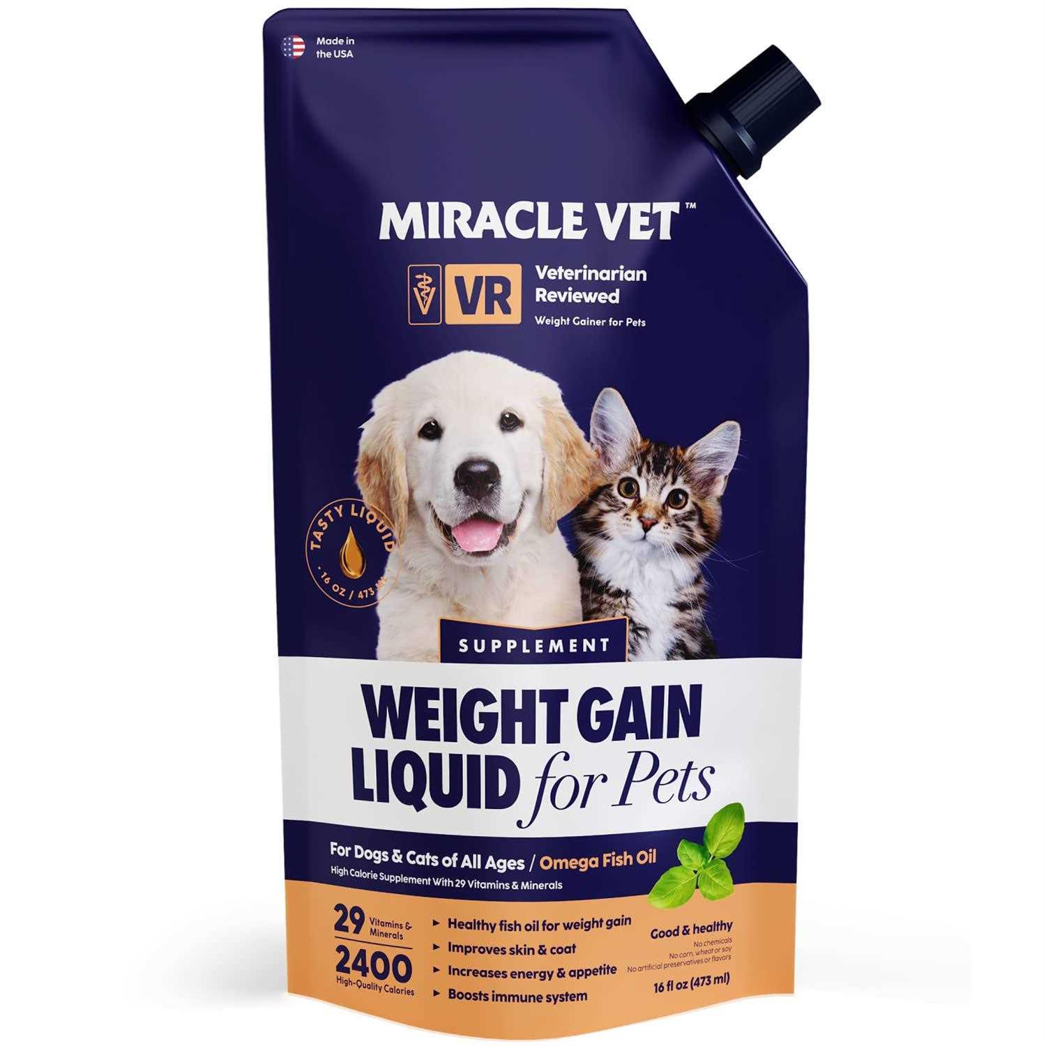 Miracle Vet High Calorie Weight Gainer for Dogs & Cats