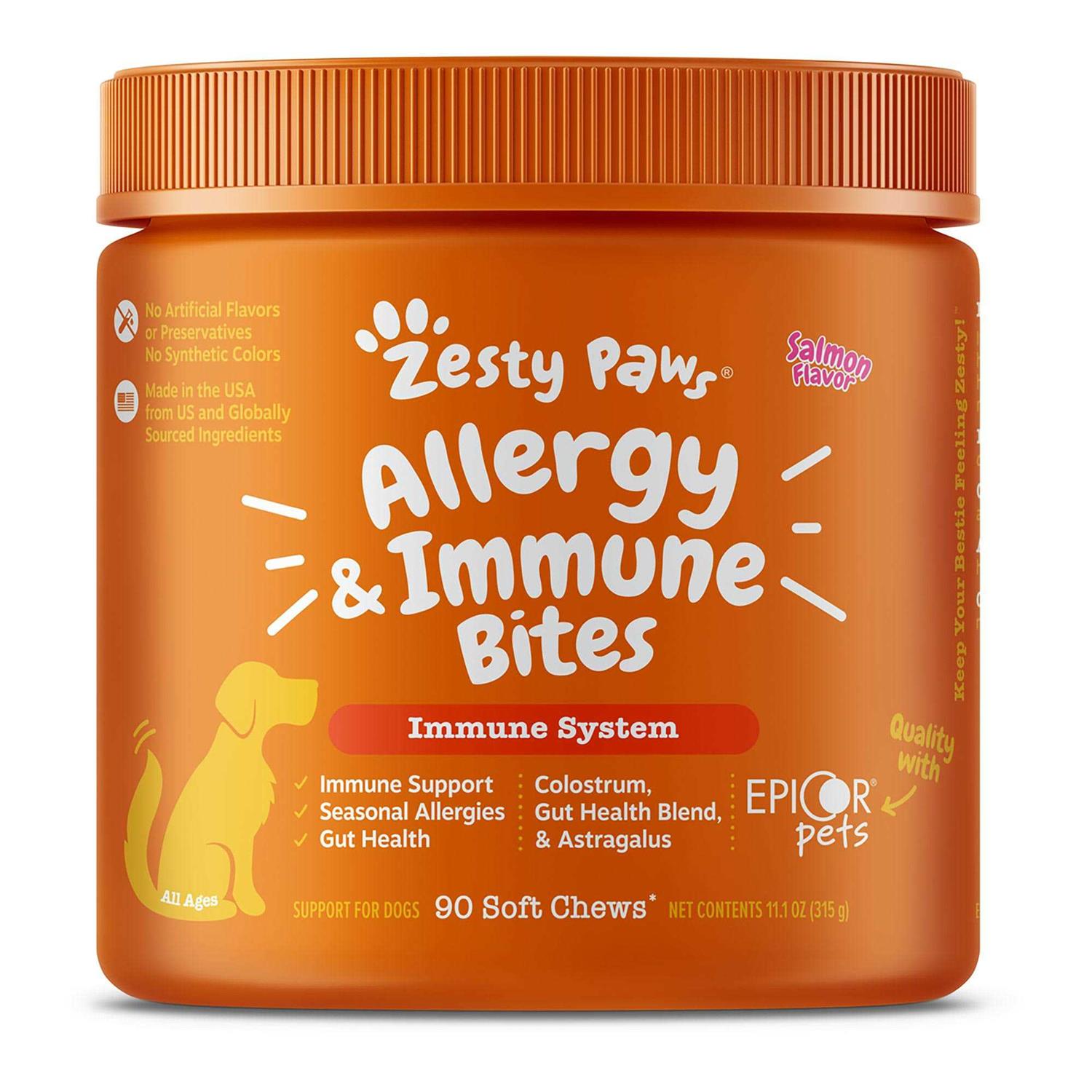 Zesty Paws Salmon Allergy & Immune Bites for Dogs
