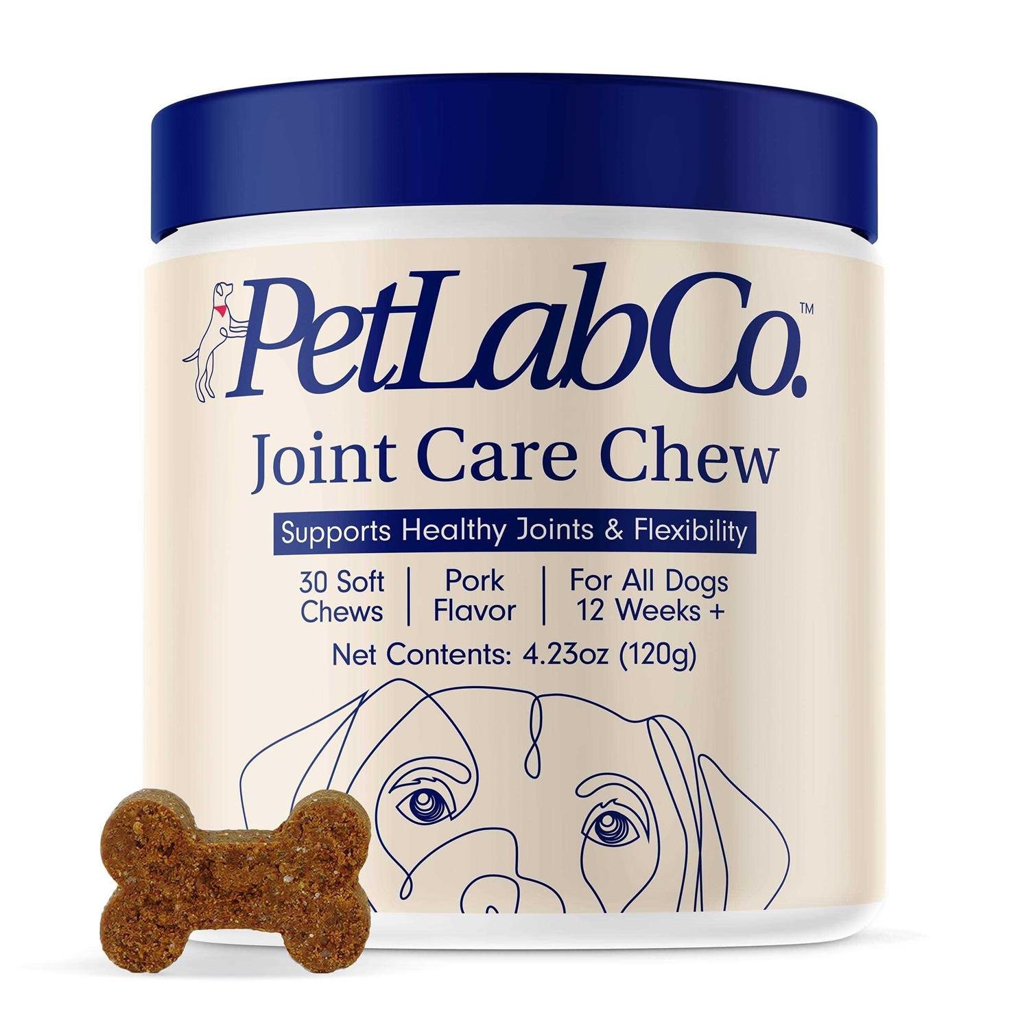 Petlab Co. Joint Care Chews High Levels of Glucosamine for Dogs, Green Lipped Mussels, Omega 3 and