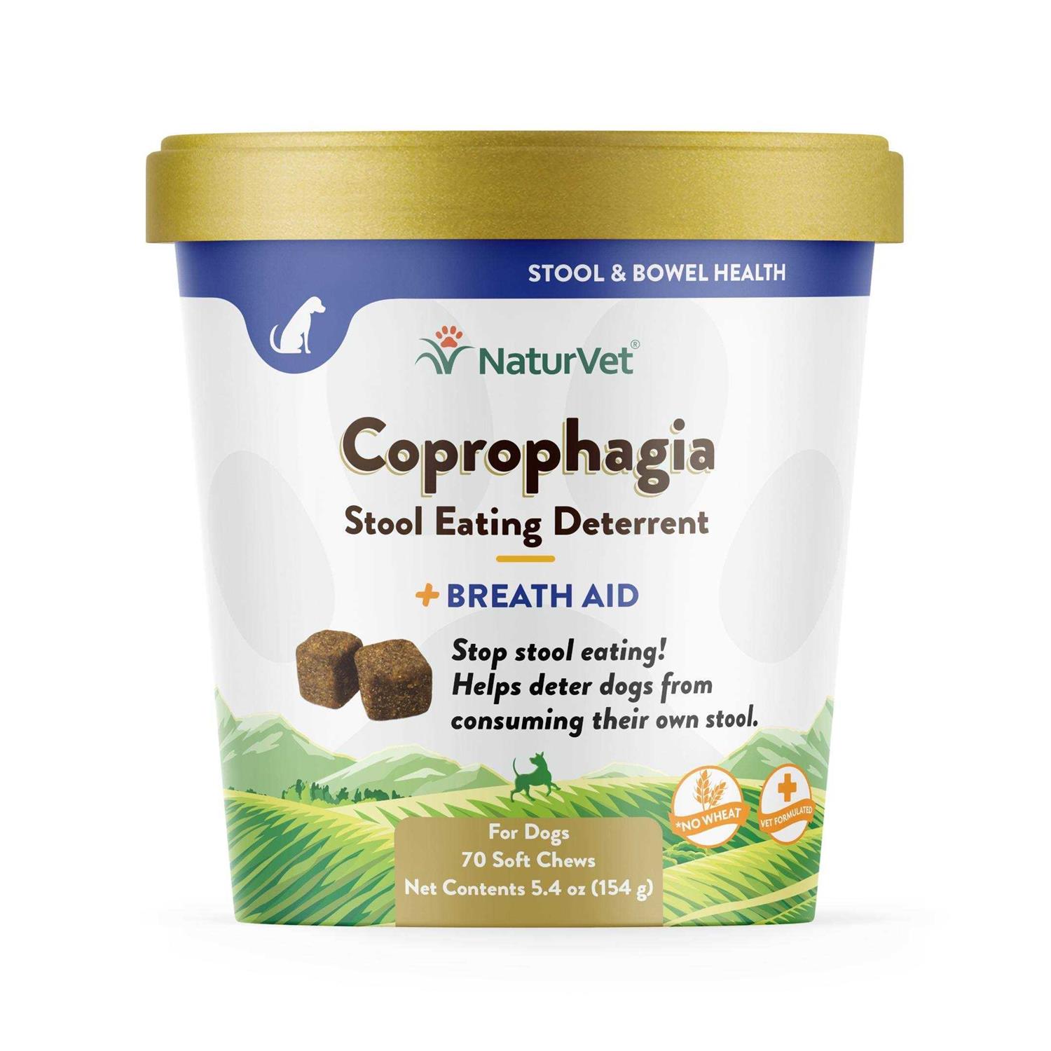 NaturVet Coprophagia Stool Eating Deterrent Plus Breath Aid Soft Chews