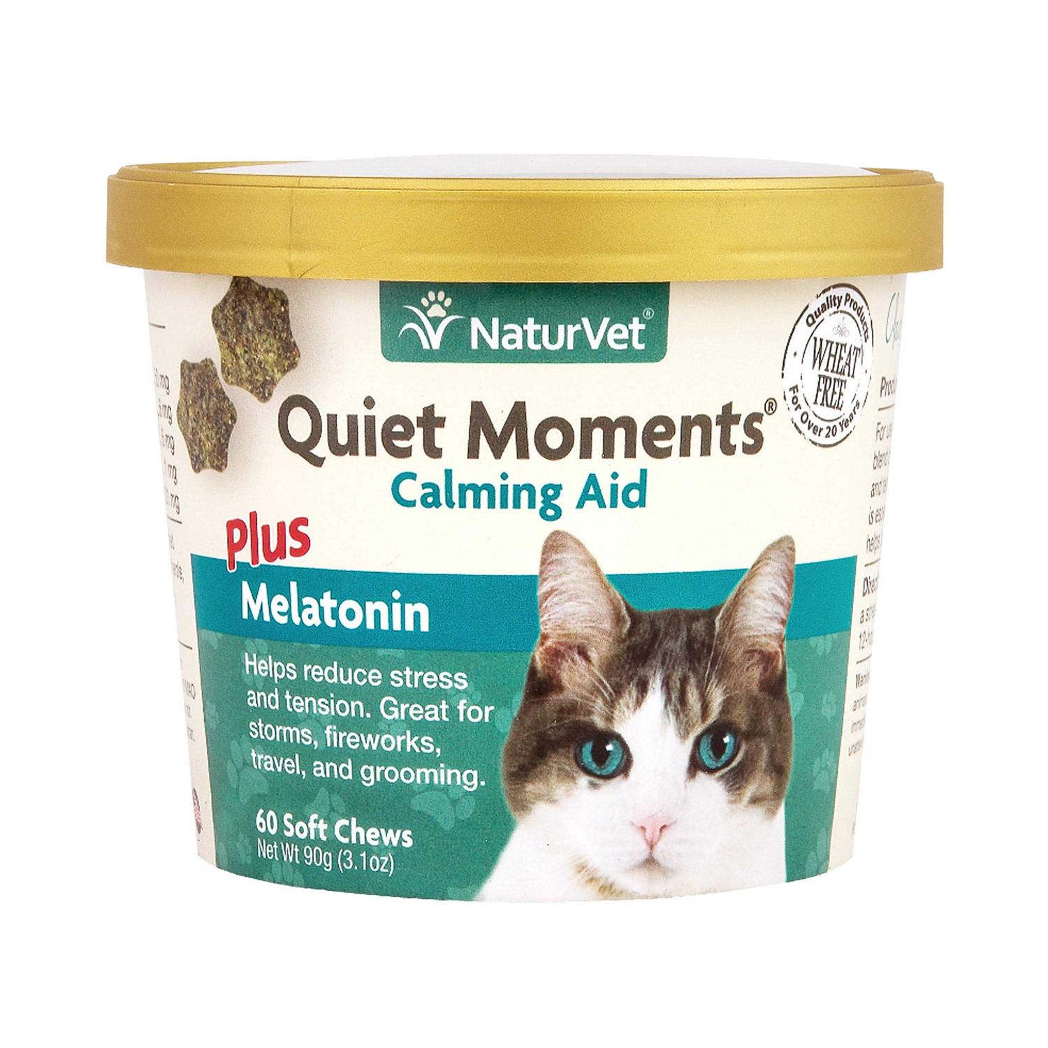 NaturVet Quiet Moments Calming Aid Plus Melatonin Soft Chews