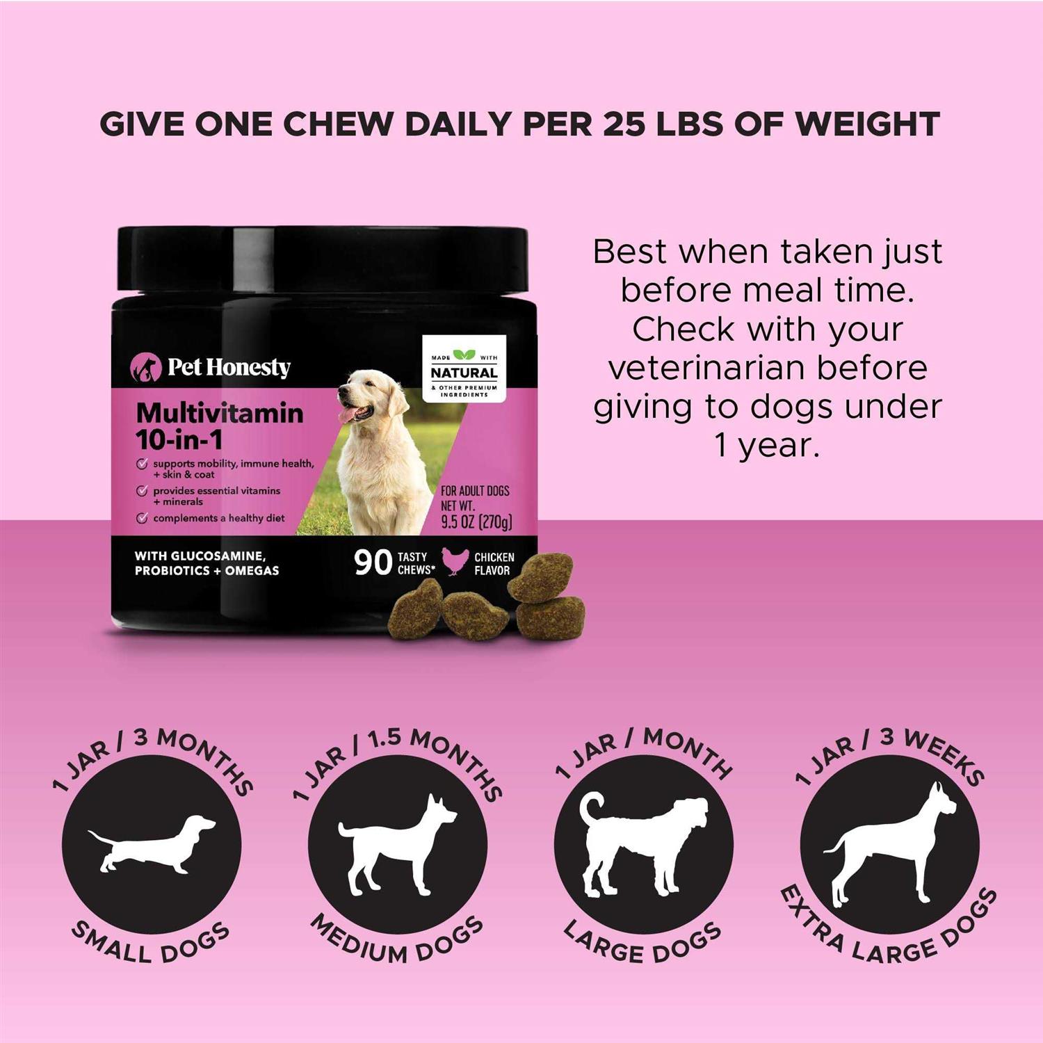 Alternative view of Pet Honesty Dog 10 in 1 Multivitamin Glucosamine Soft Chews