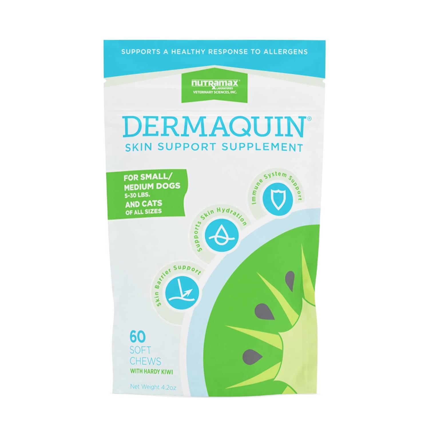 Nutramax Laboratories Dermaquin Skin Support Dogs 60 ct