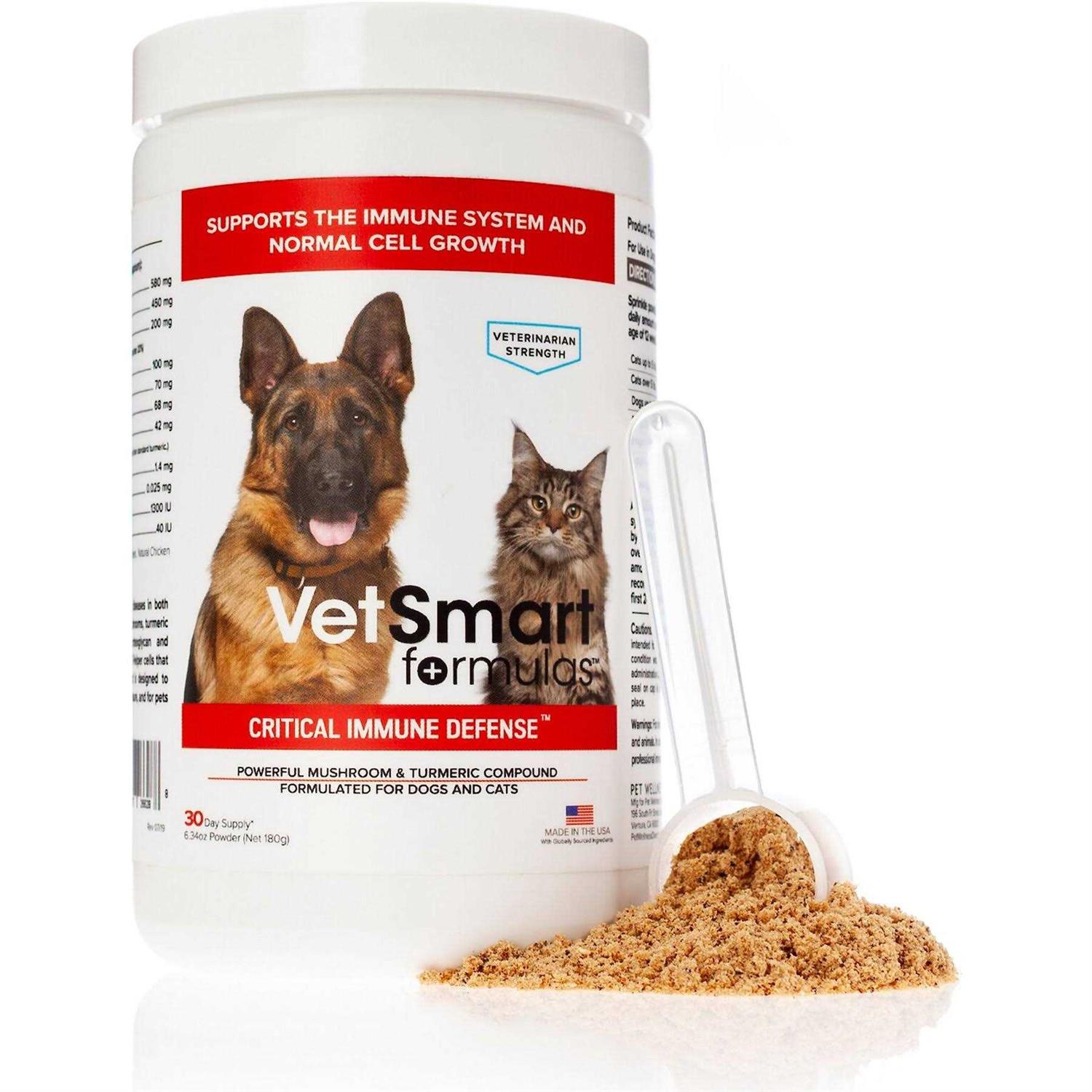 VetSmart Formulas Turkey Tail Mushroom for Dogs Immune Support with Reishi, Shiitake, Maitake Mushroom and Patented