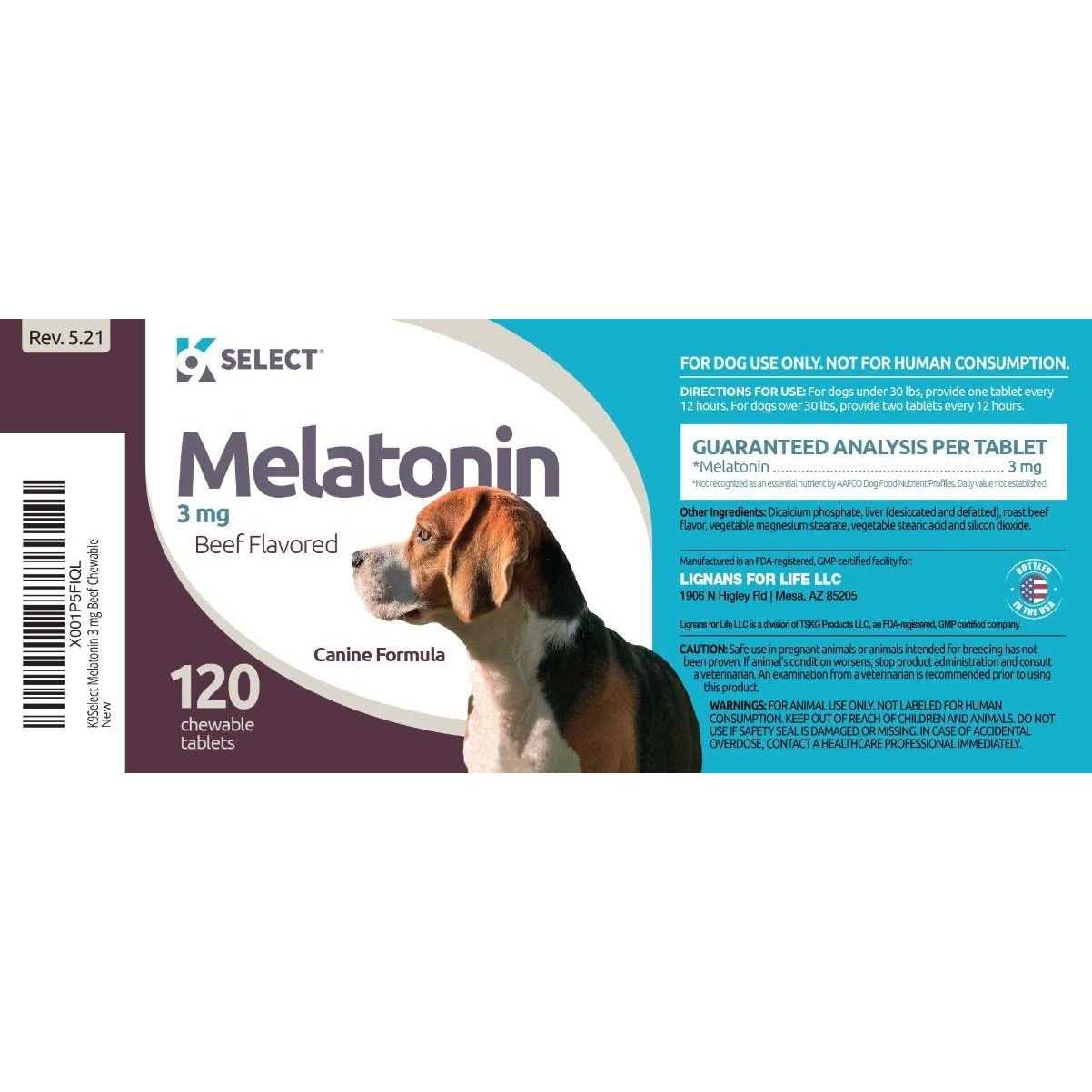 Alternative view of K9 Select Melatonin Beef Flavor Calming Dog Supplement