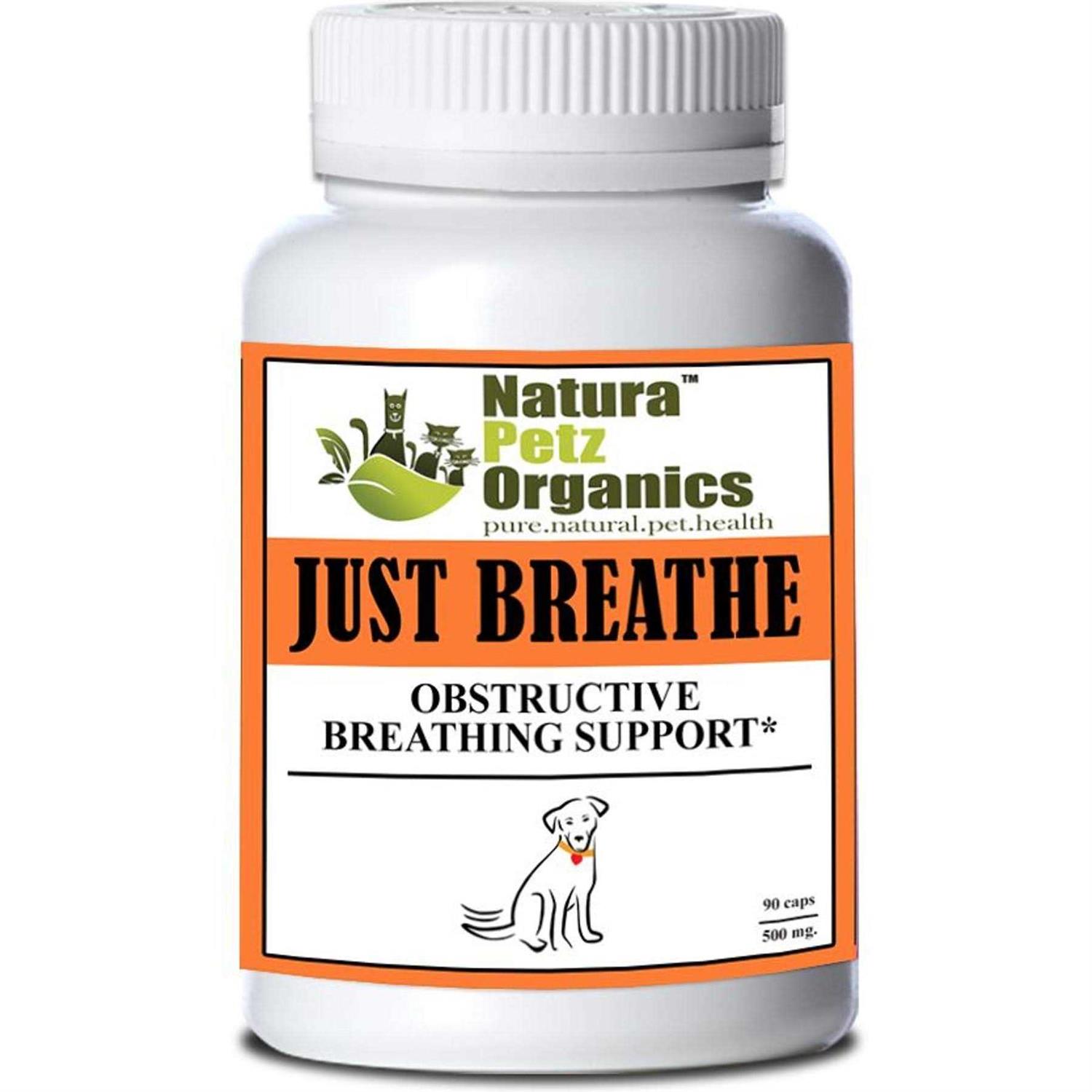 Natura Petz Organics JUST BREATHE Capsules Obstructive Breathing Support* For Dogs And Cats JUST BREATHE Dog 90 caps