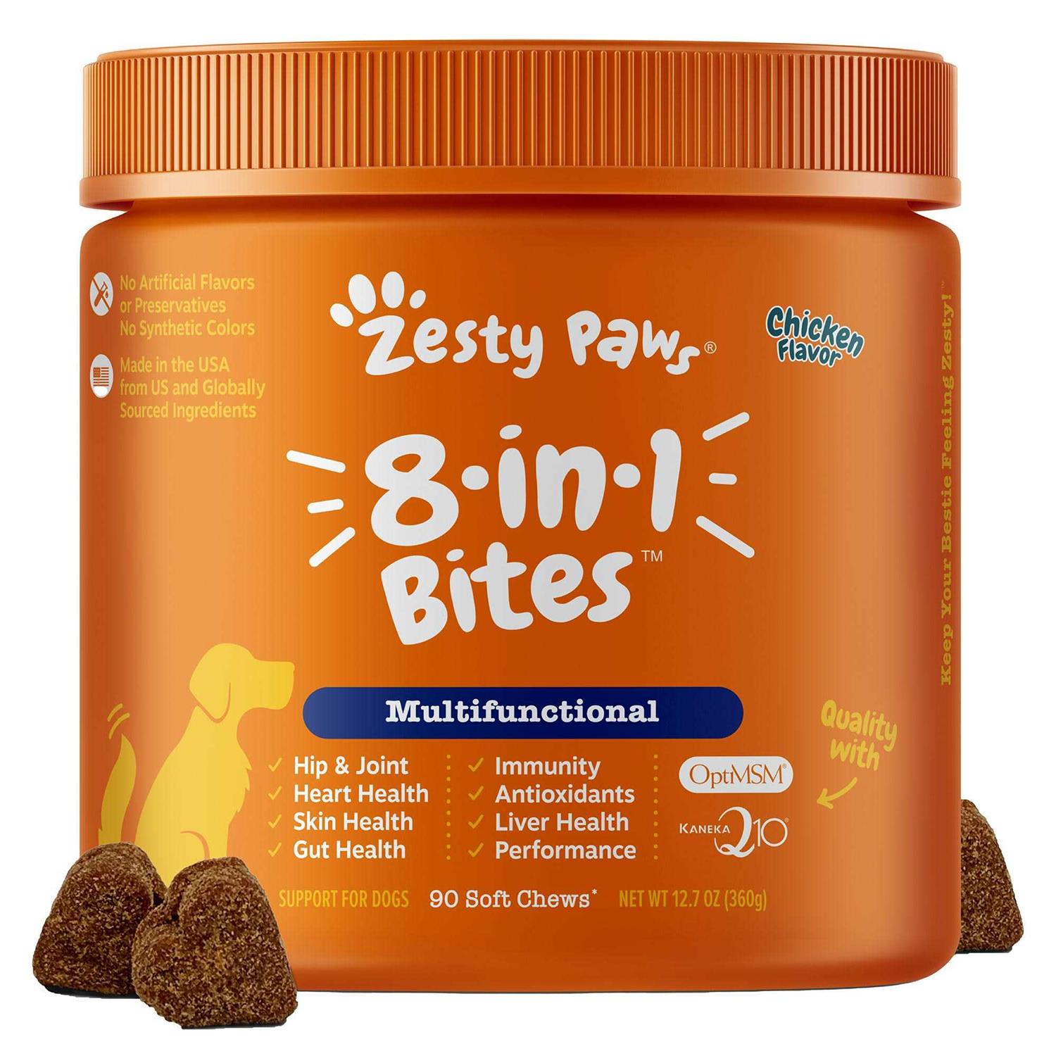 Zesty Paws 8-in-1 Multifunctional Bites for Dogs