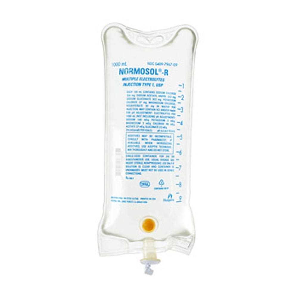 Alternative view of Normosol-R Electrolyte Bag