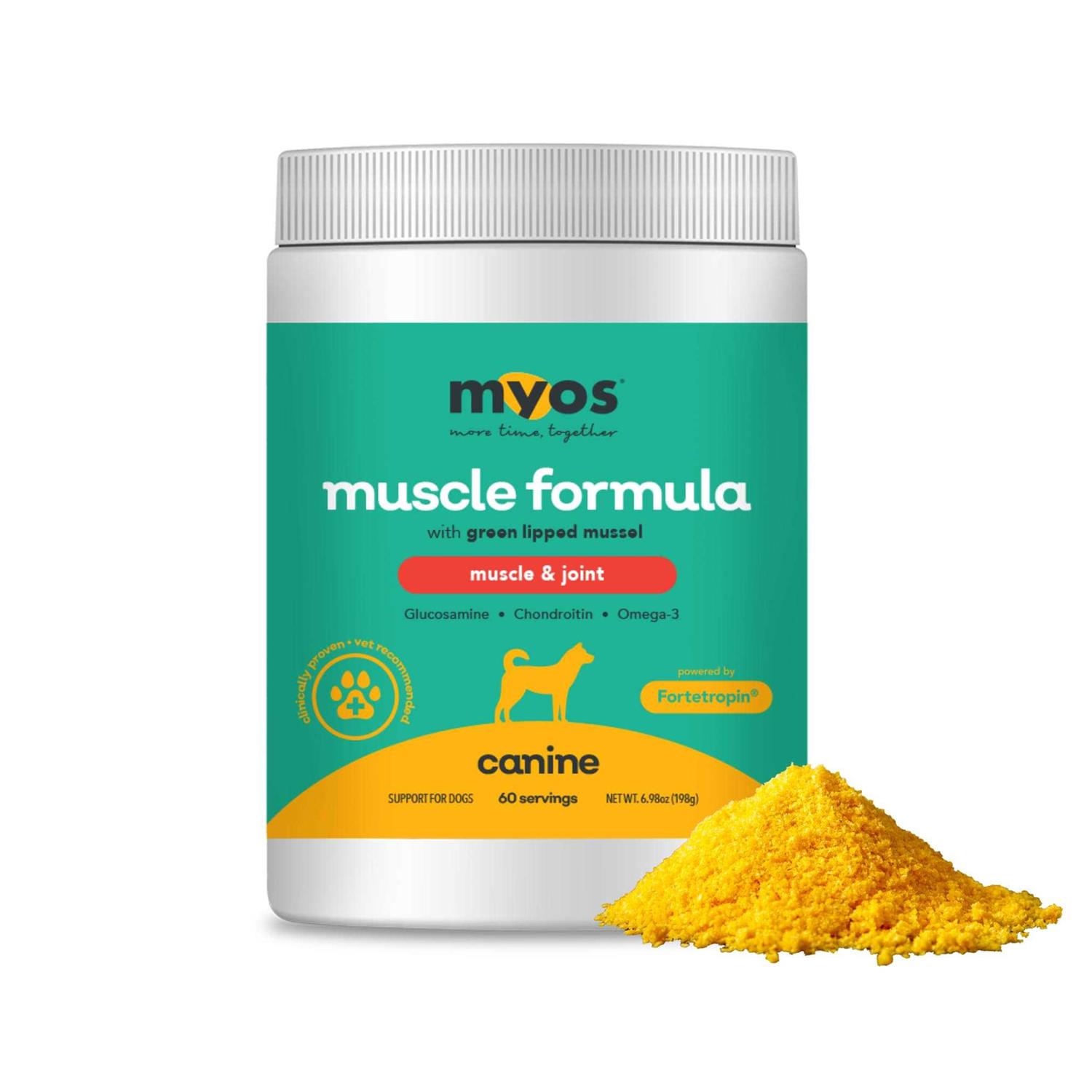 MYOS Canine Muscle & Joint Formula with Green Lipped Mussel Powder Dog Supplement