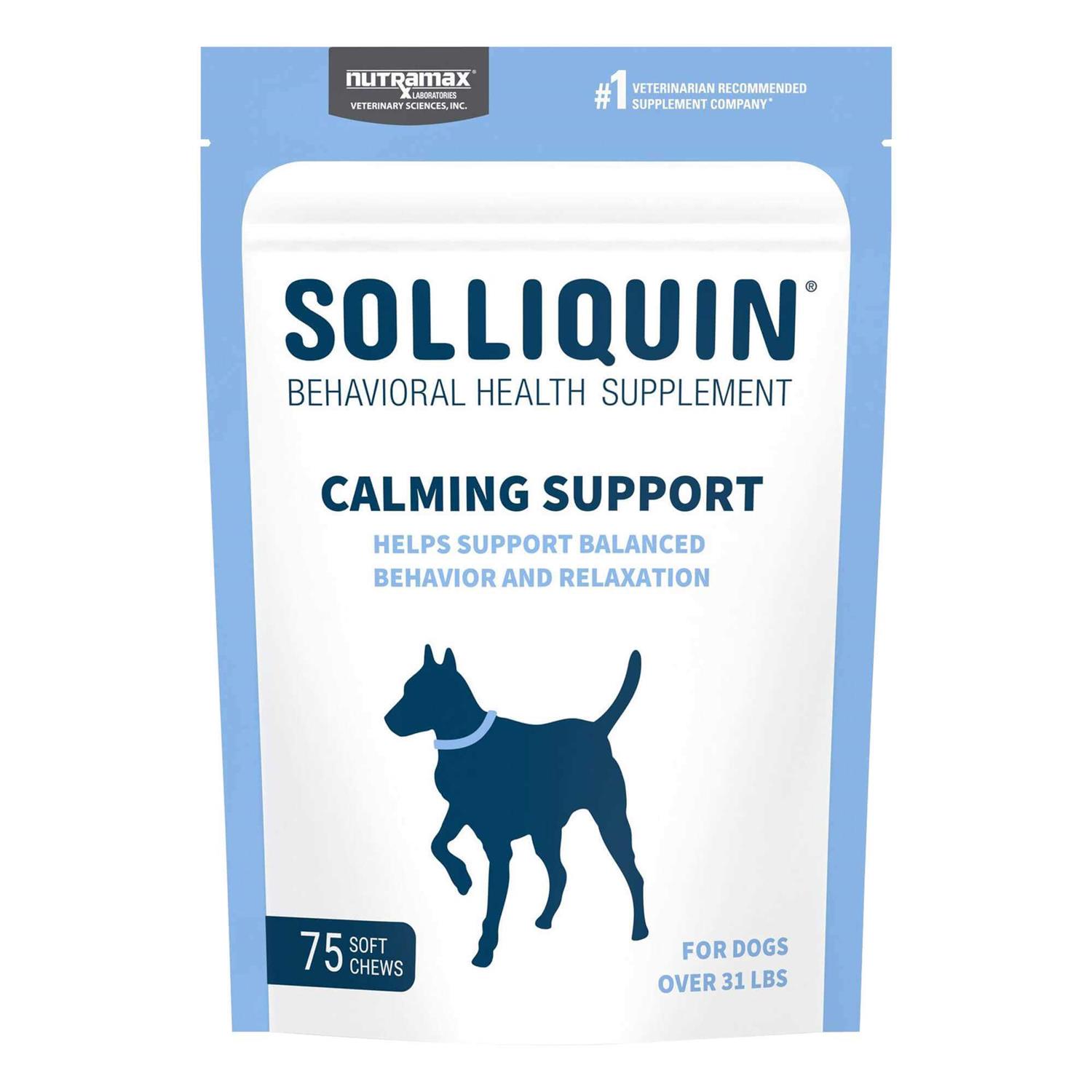 Nutramax Solliquin Calming Behavioral Health Supplement for Large Dogs