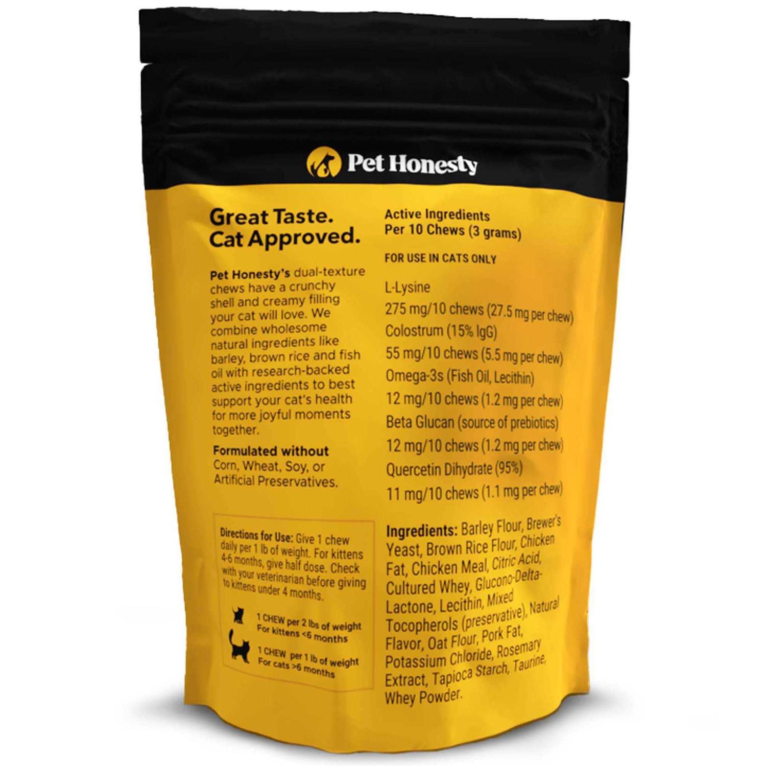 Alternative view of Pet Honesty Cat Immune Support Lysine Dual Texture Chews