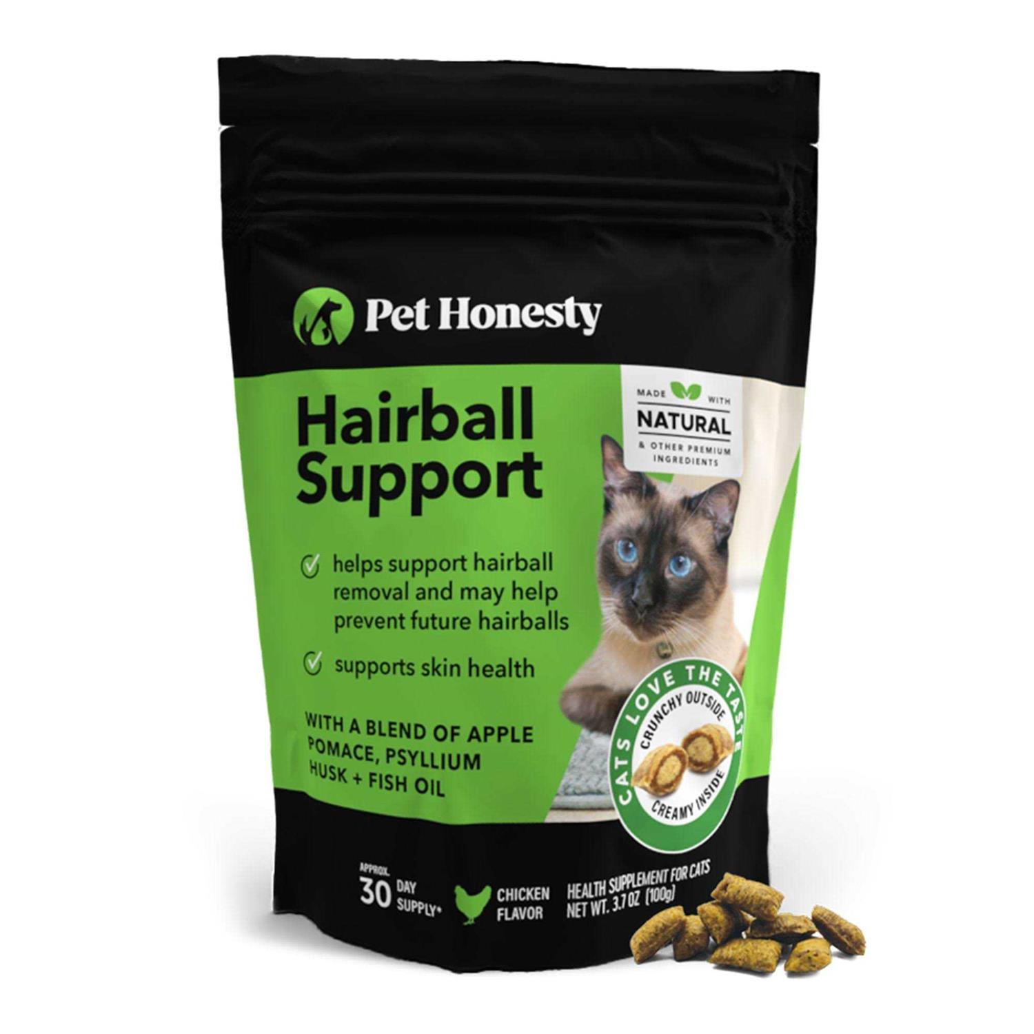 Pet Honesty Hairball Support Dual Texture Cat Chews