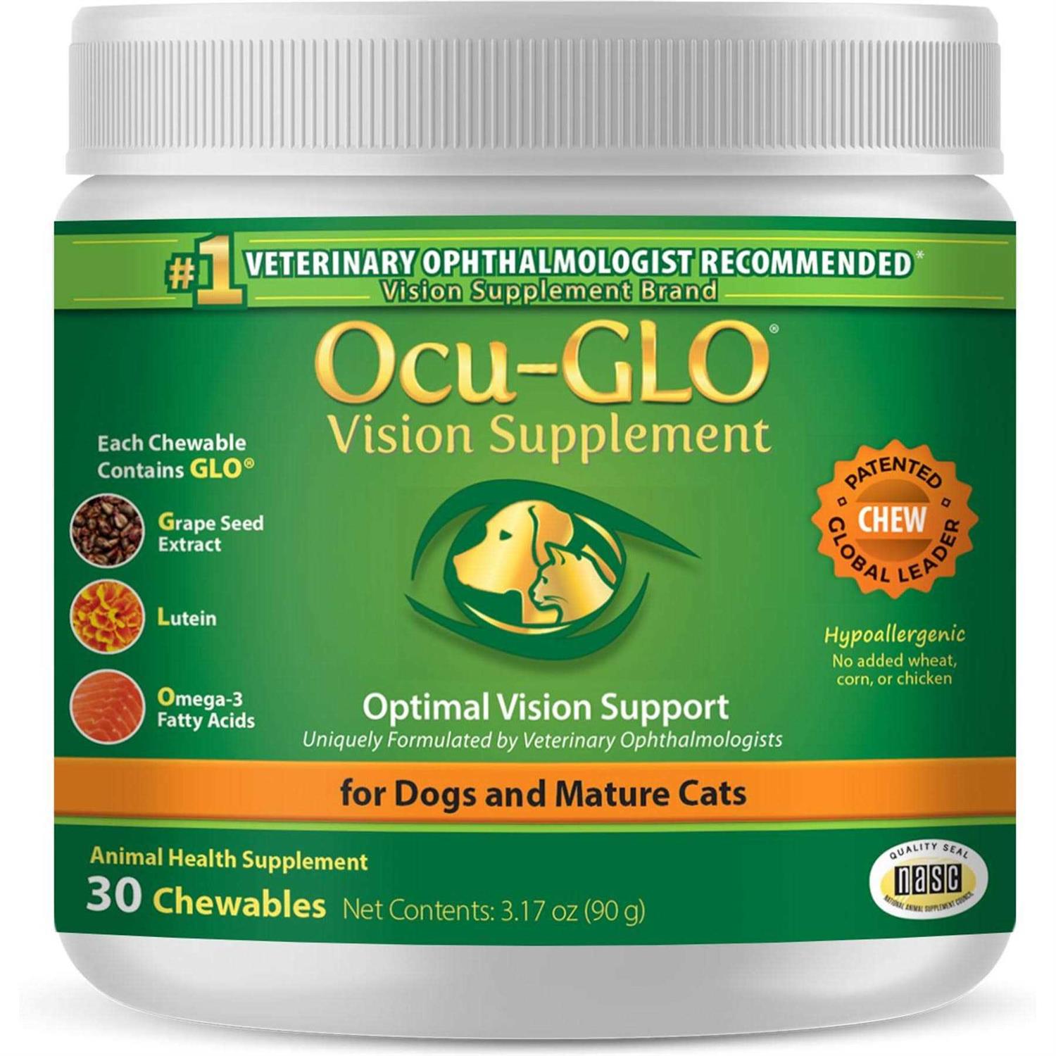 Ocu-GLO Vision Supplement Chewables for Small to Medium Dogs and Cats