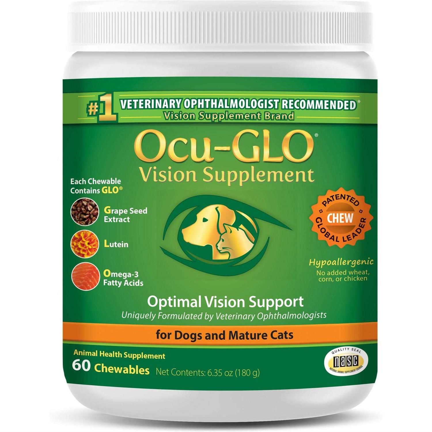 Ocu-GLO Vision Supplement Chewables for Small to Medium Dogs and Cats